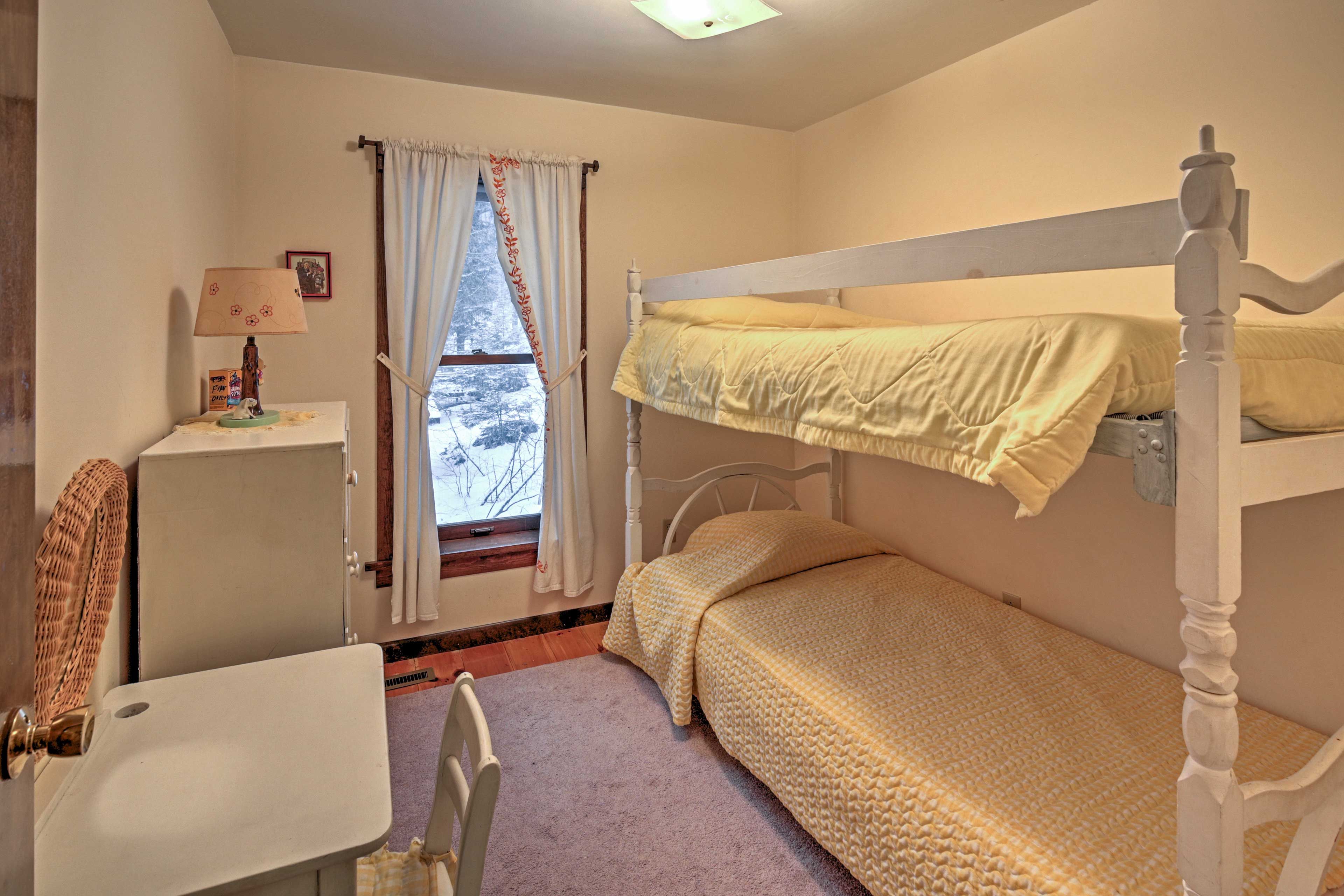 The kids will love the bunk room