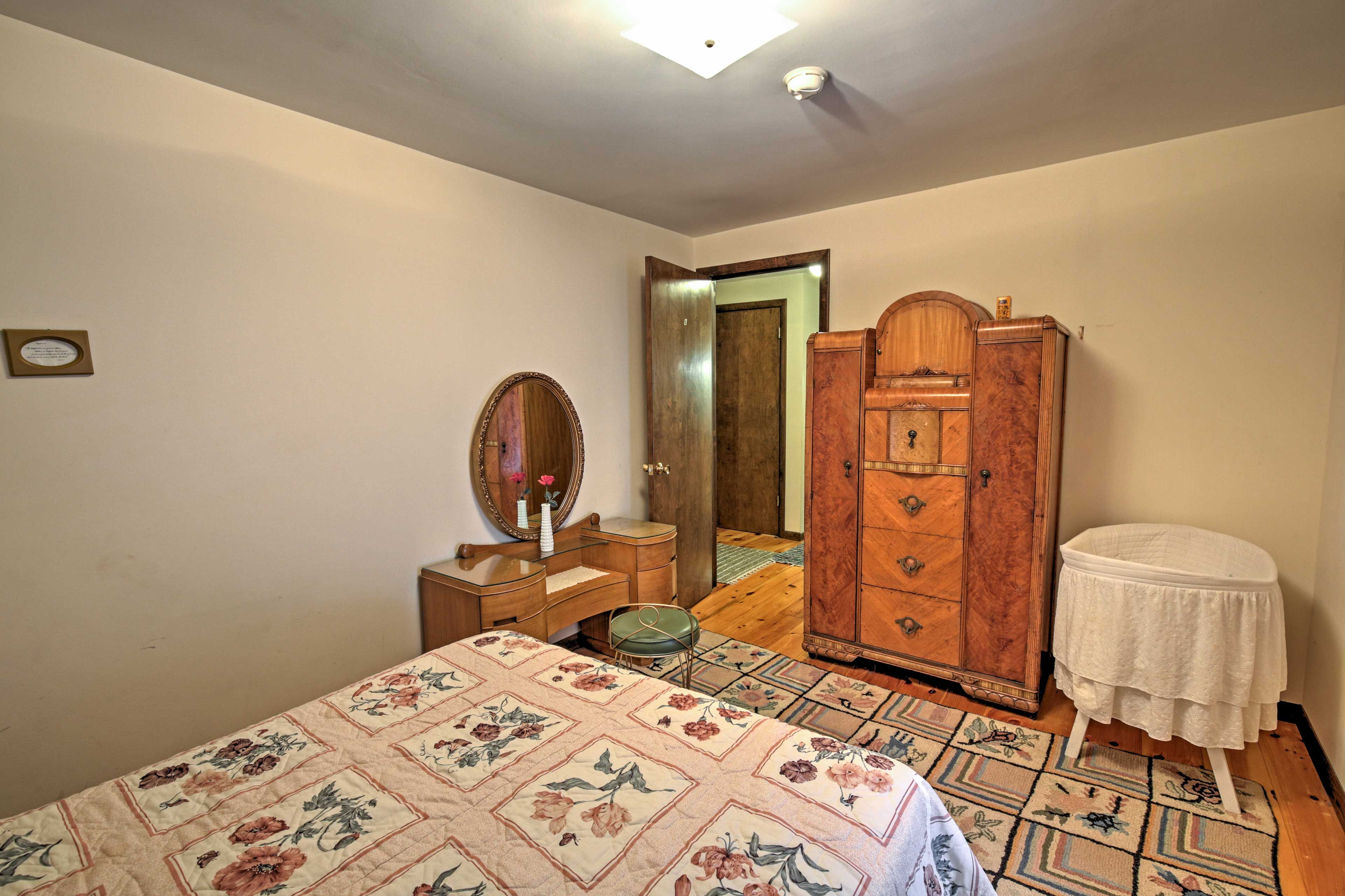 Cribs in several of the bedrooms are perfect for your little ones.