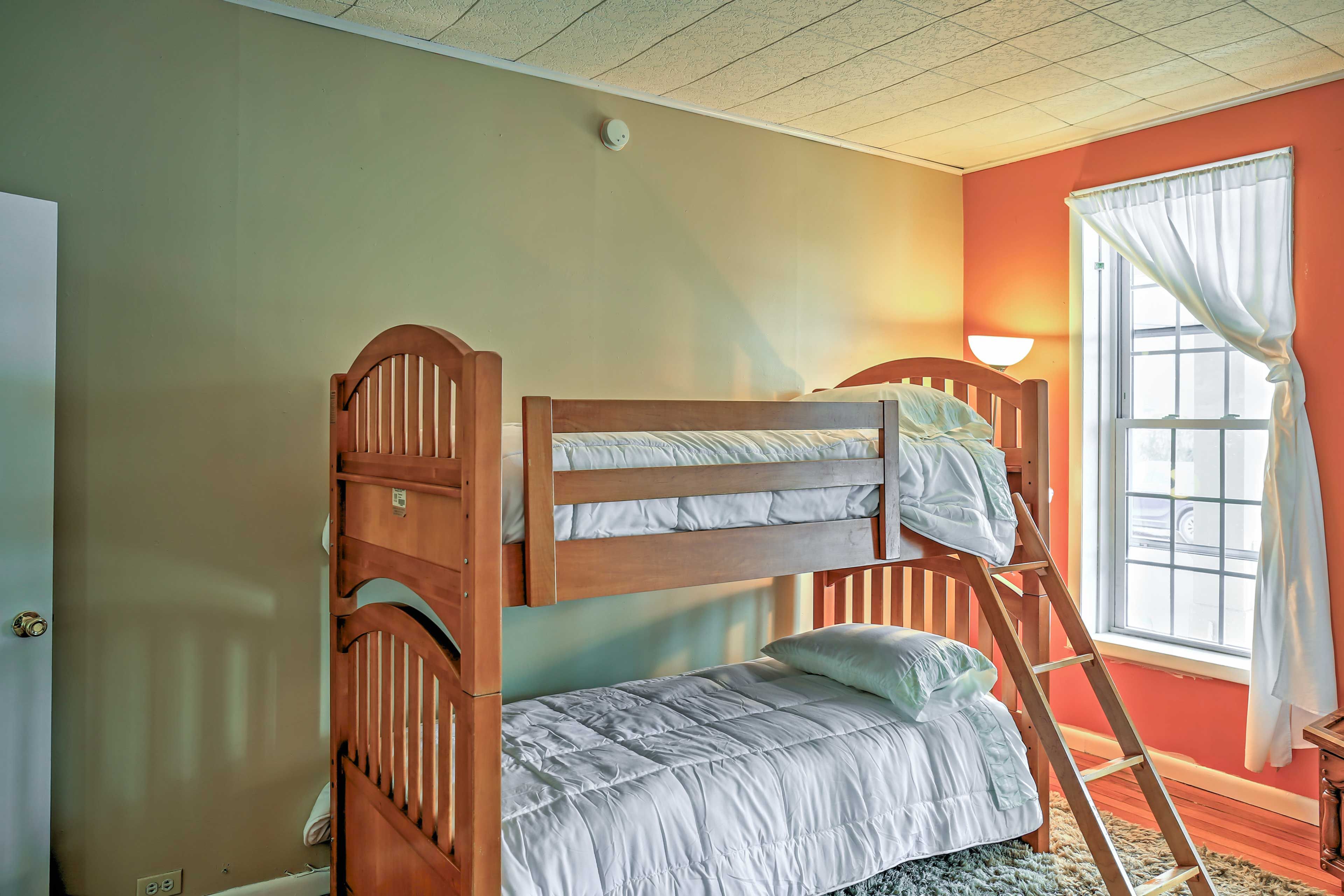 Kids will love sharing the bunk bed!