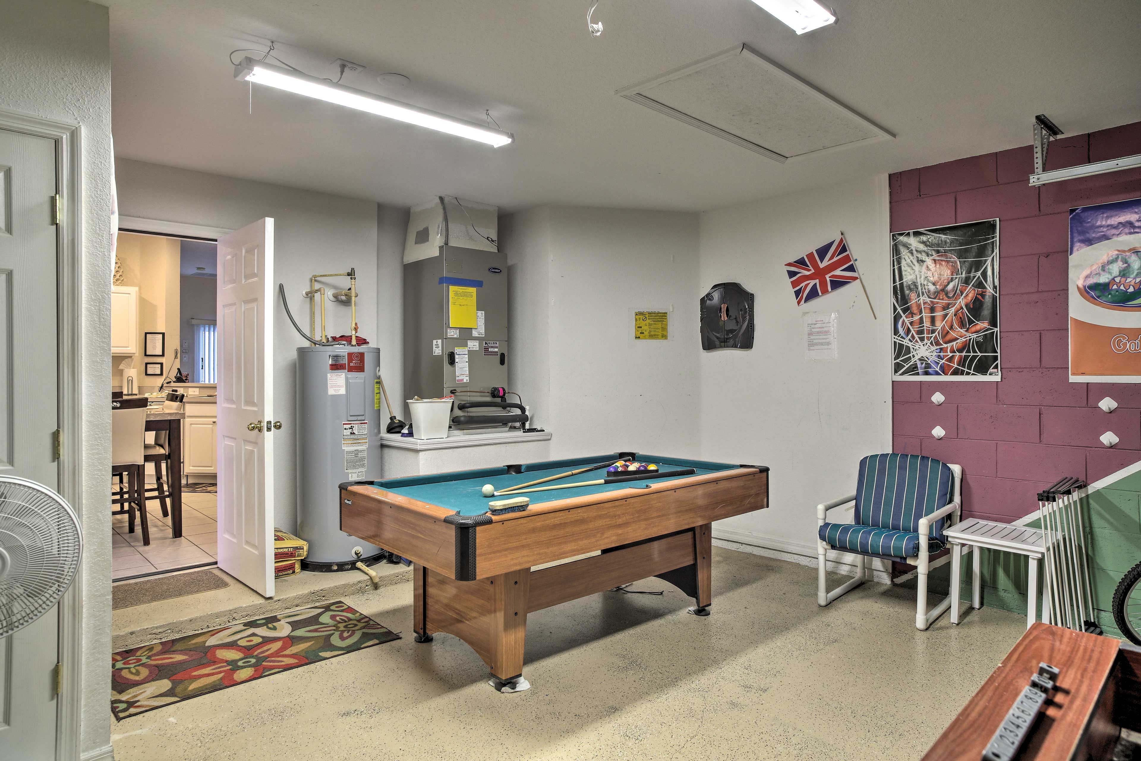 Garage Game Room | Pool Table | Air Hockey | Foosball | Ping Pong