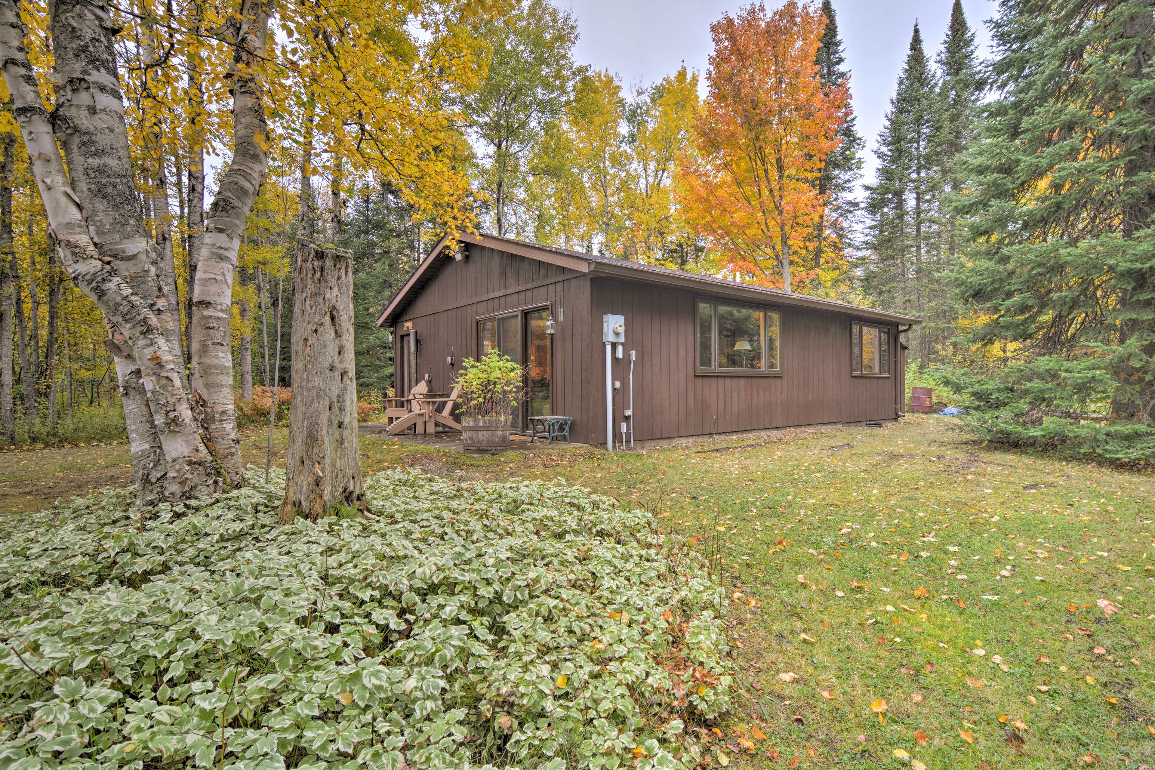 The guest house offers another bedroom and more sleeping space.