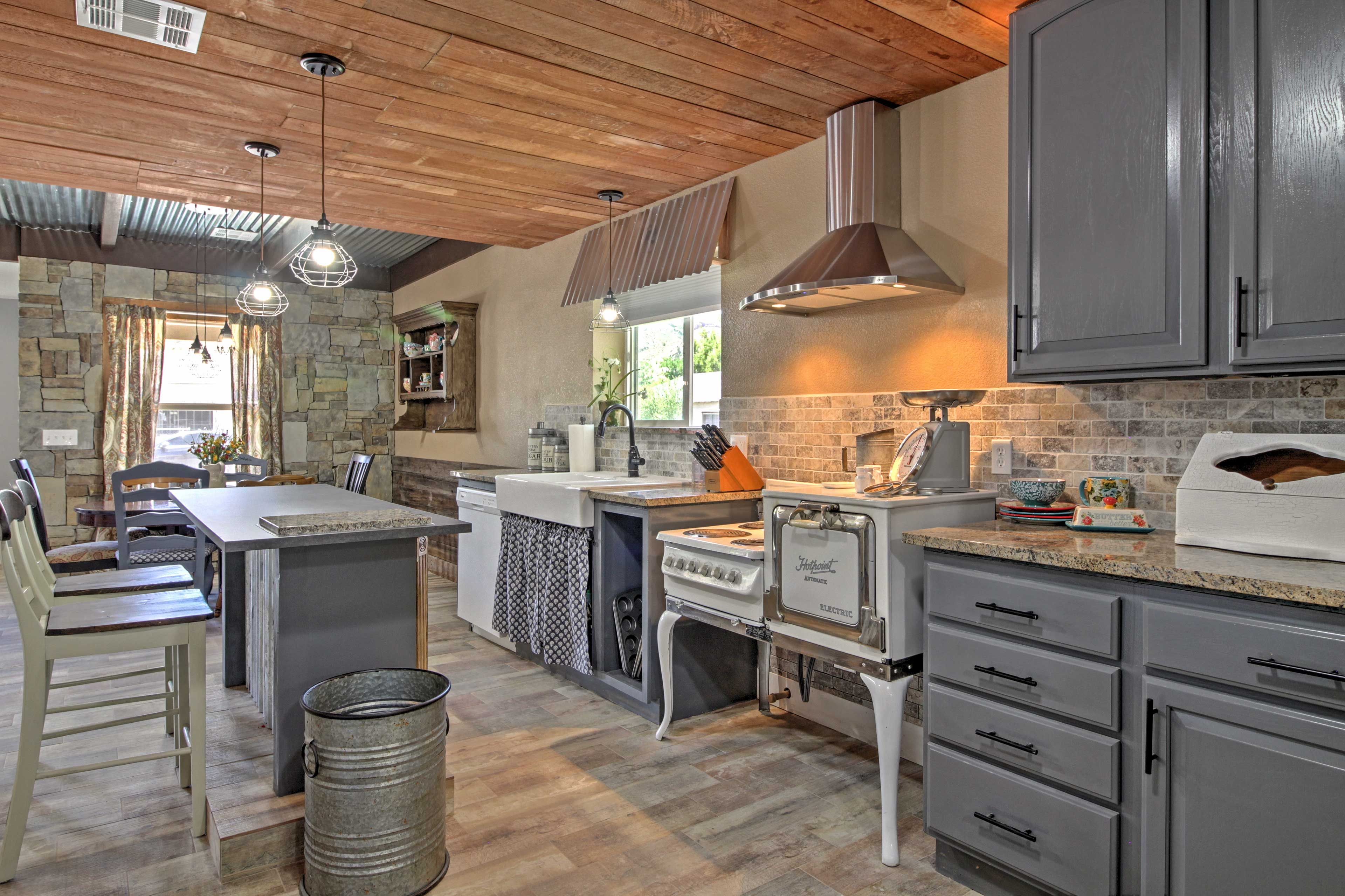 Try out your favorite home-cooked recipes in the fully equipped kitchen.