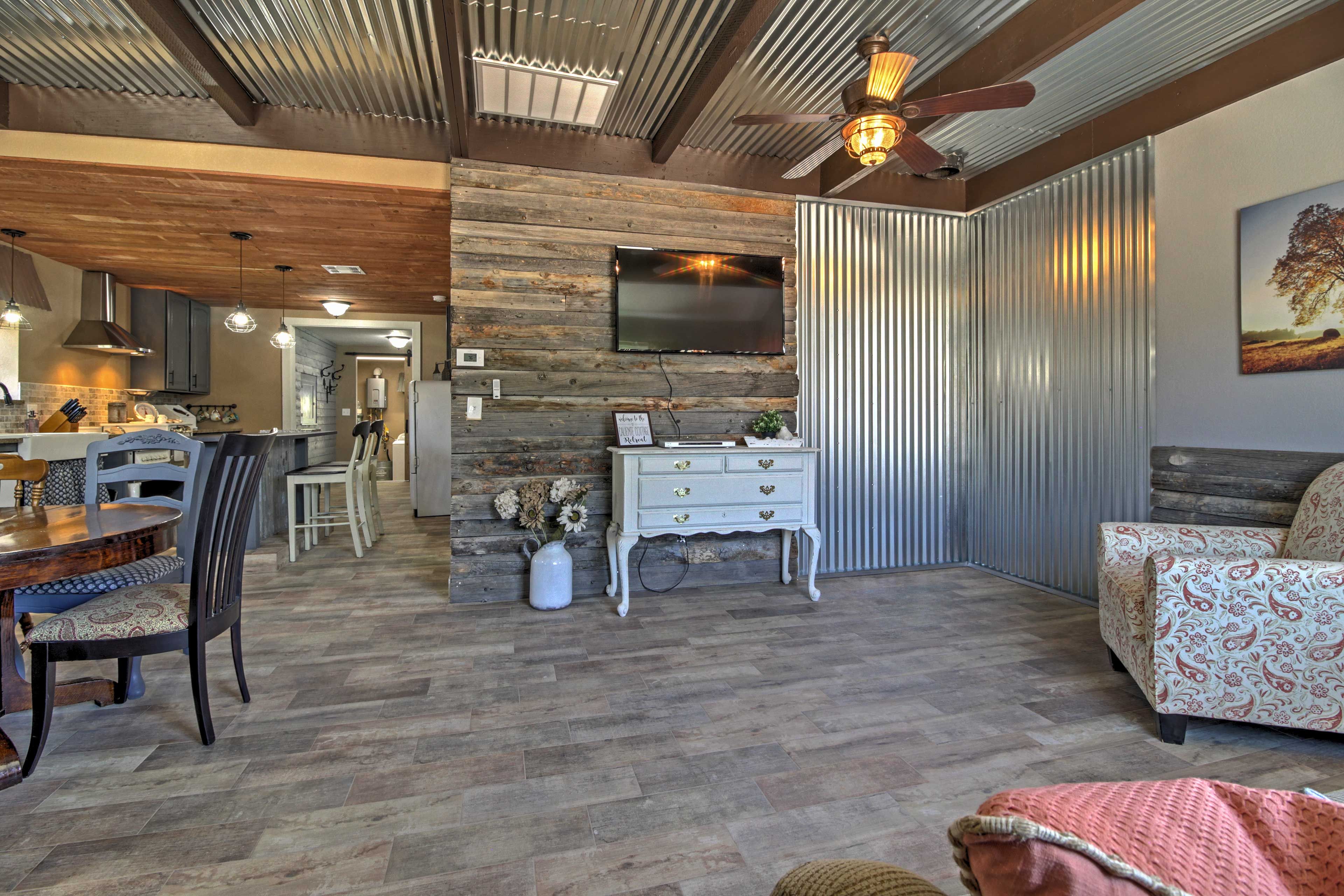 The interior has just undergone a complete remodeling.