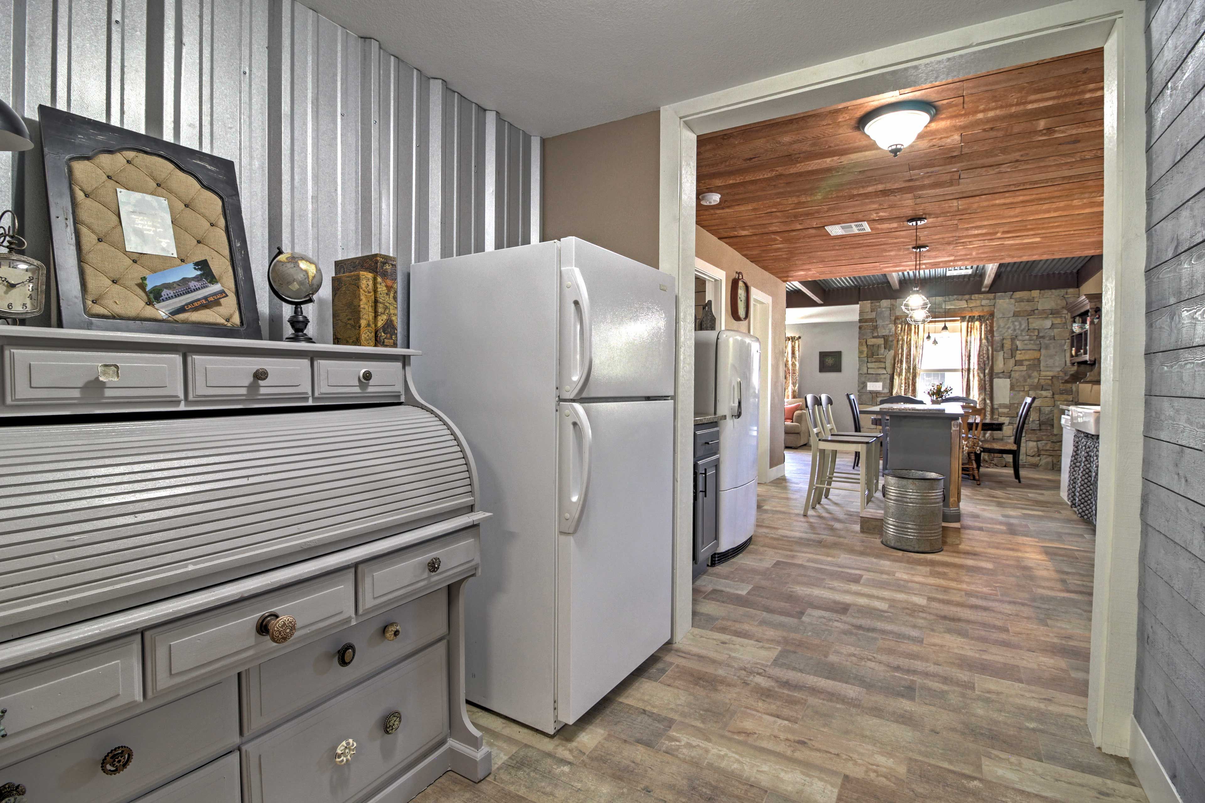 Keep refreshments cool in the full refrigerator.