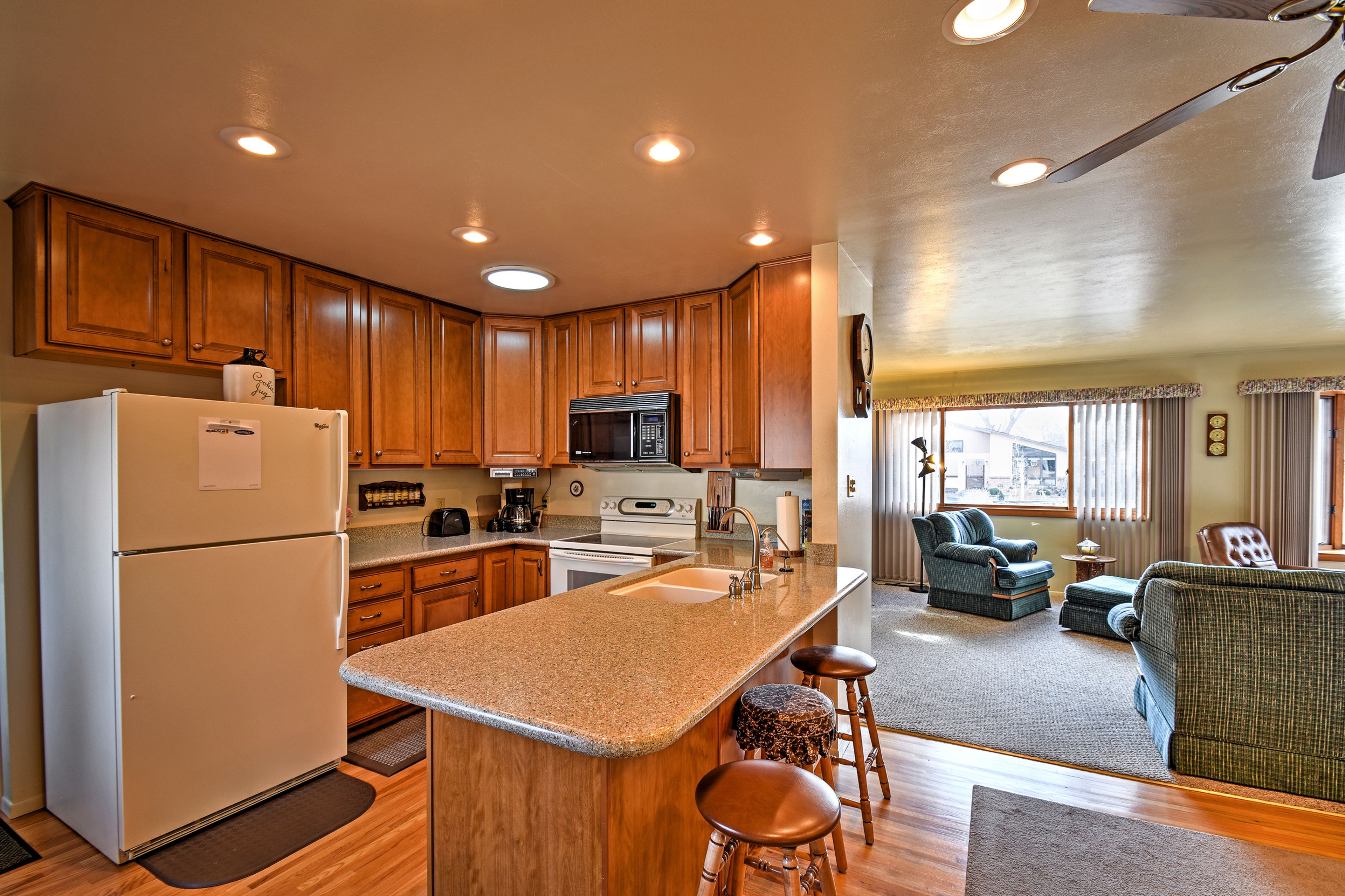 Prepare your favorite meals in the fully equipped kitchen.