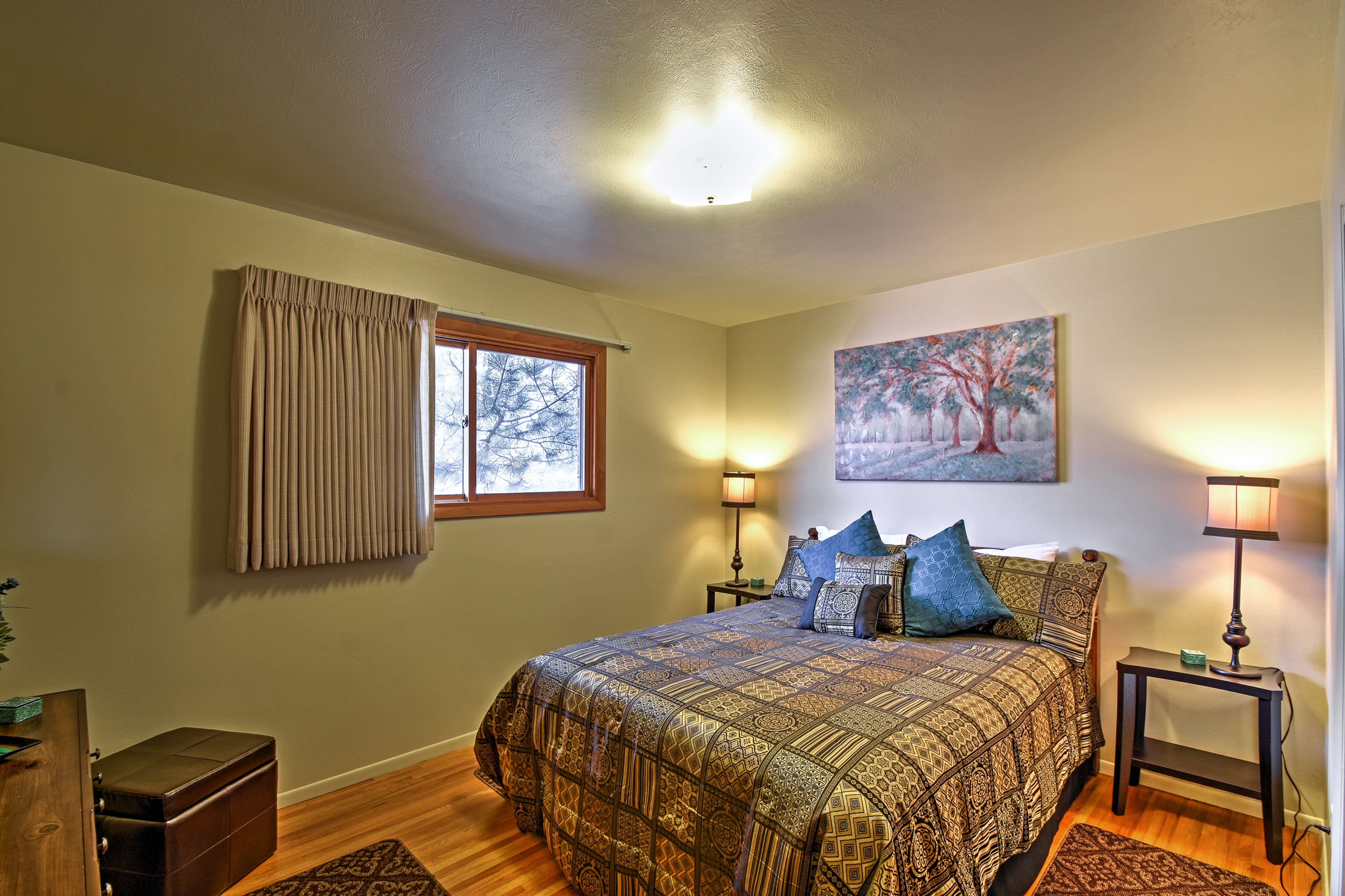 Each bedroom boasts its own unique furnishings.
