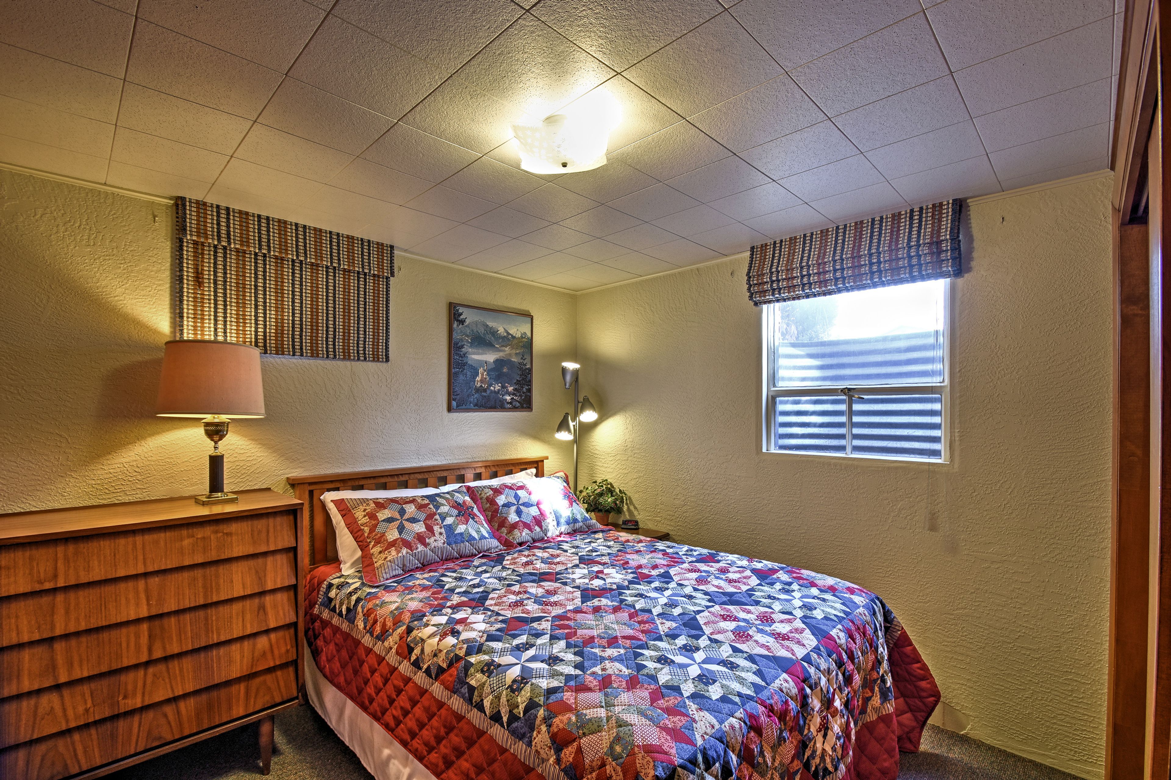 Drift into a deep sleep on this queen bed.