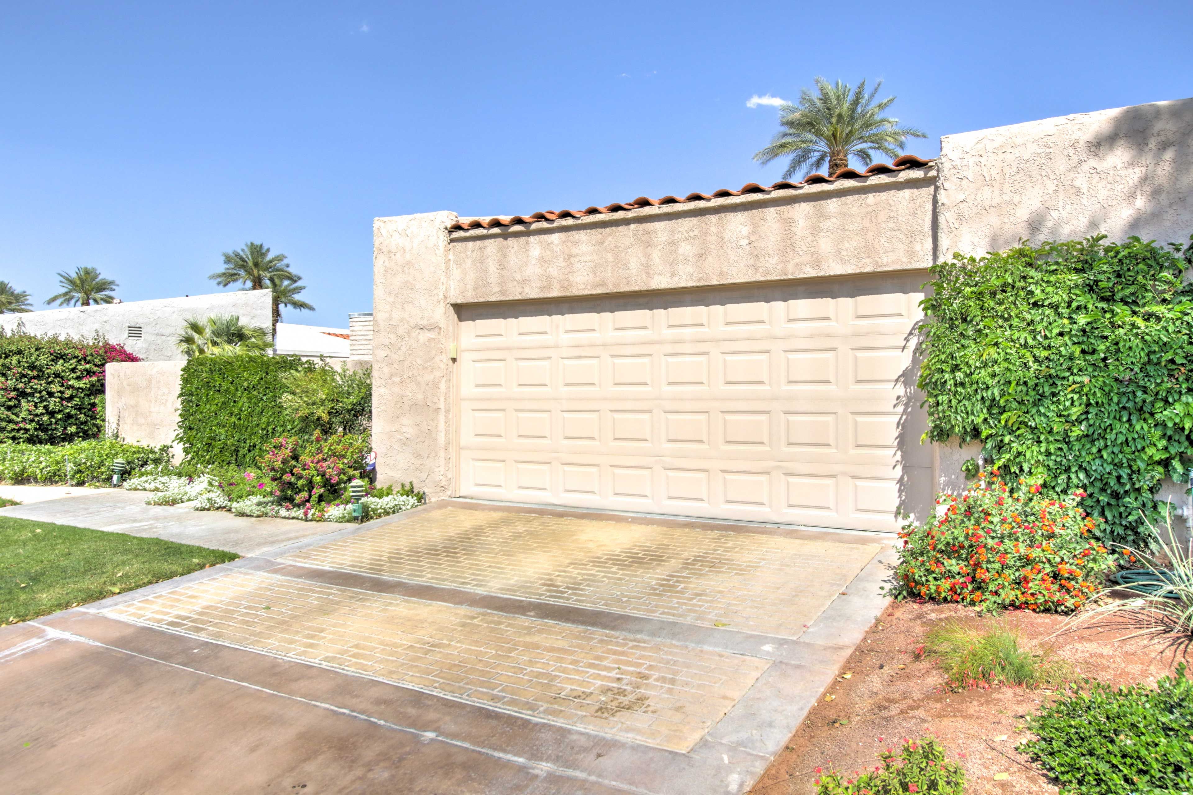 There's room to park your vehicles in the garage and in the driveway.