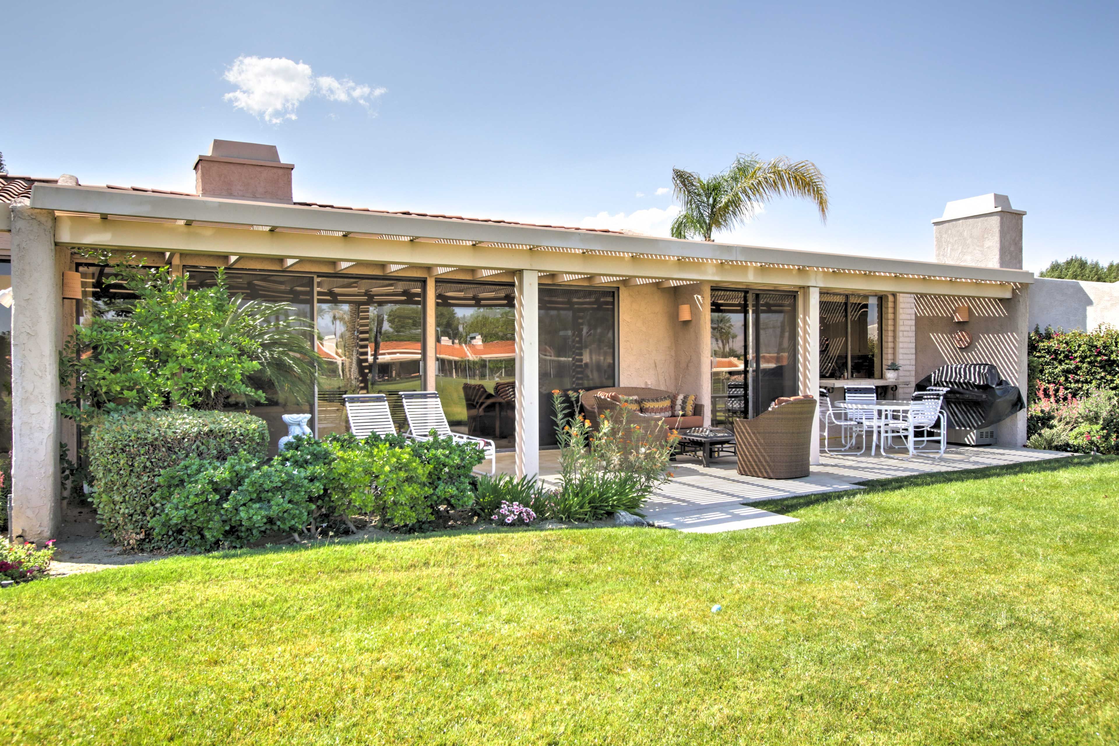 Look forward to sipping your coffee on the private patio.