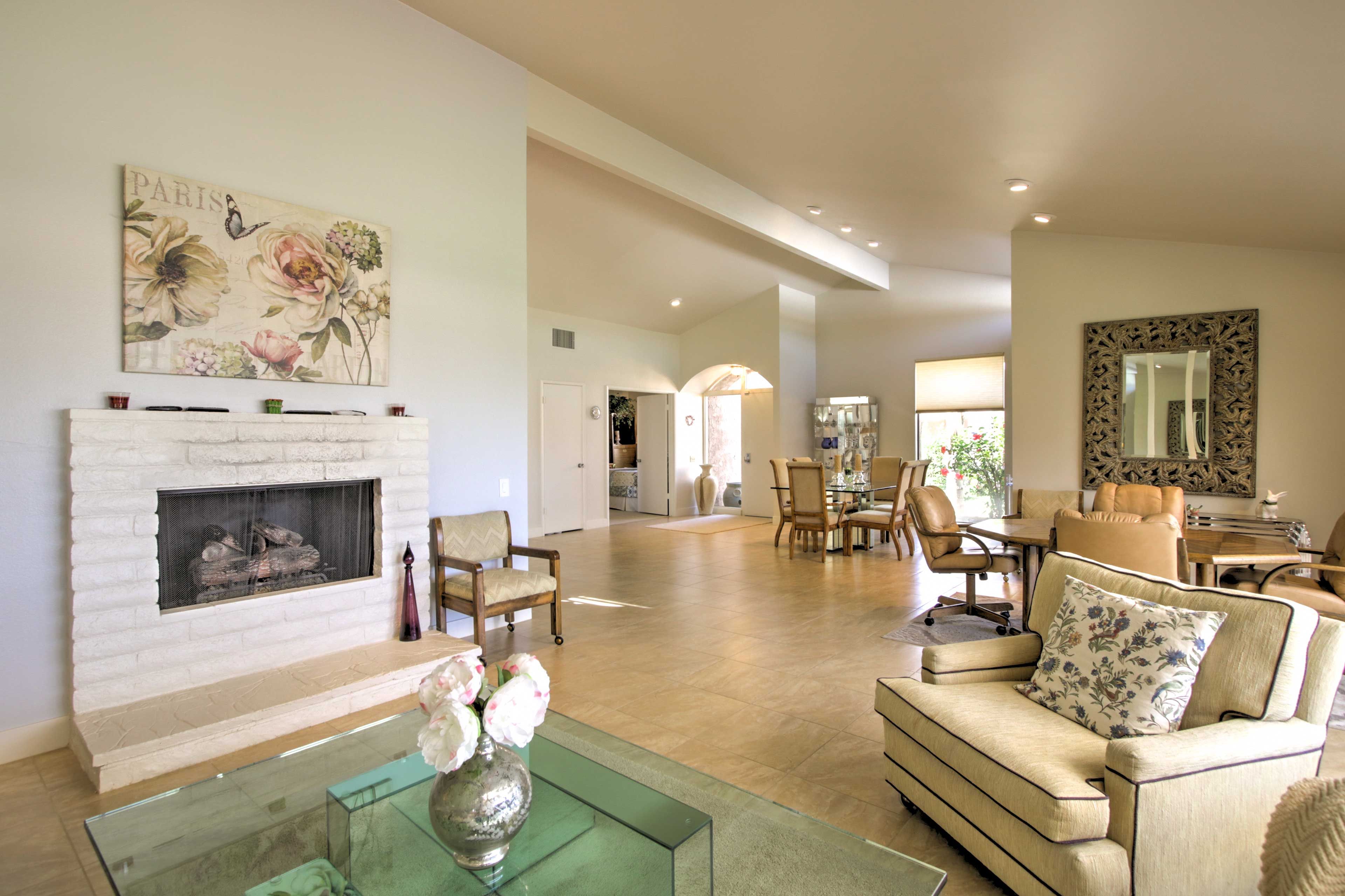 High, refinished ceilings feature new recessed lighting throughout the unit.