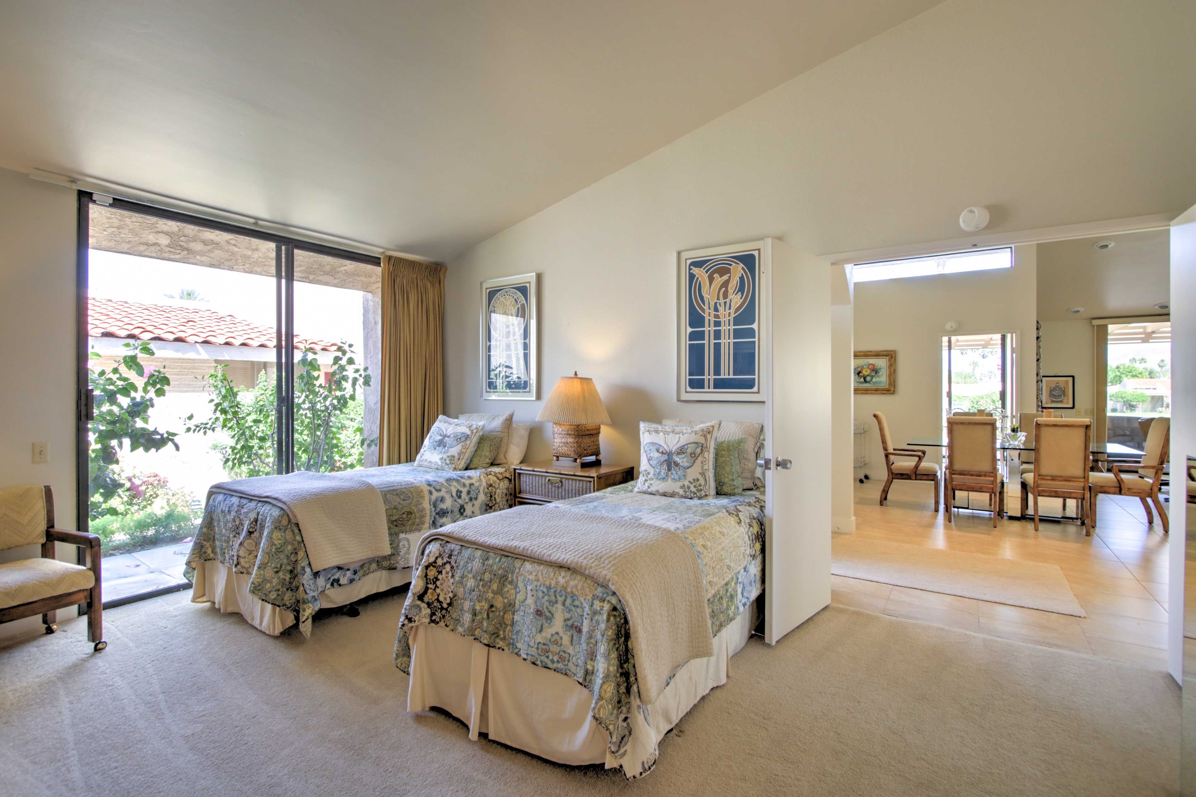 The third bedroom features 3 twin-sized beds.