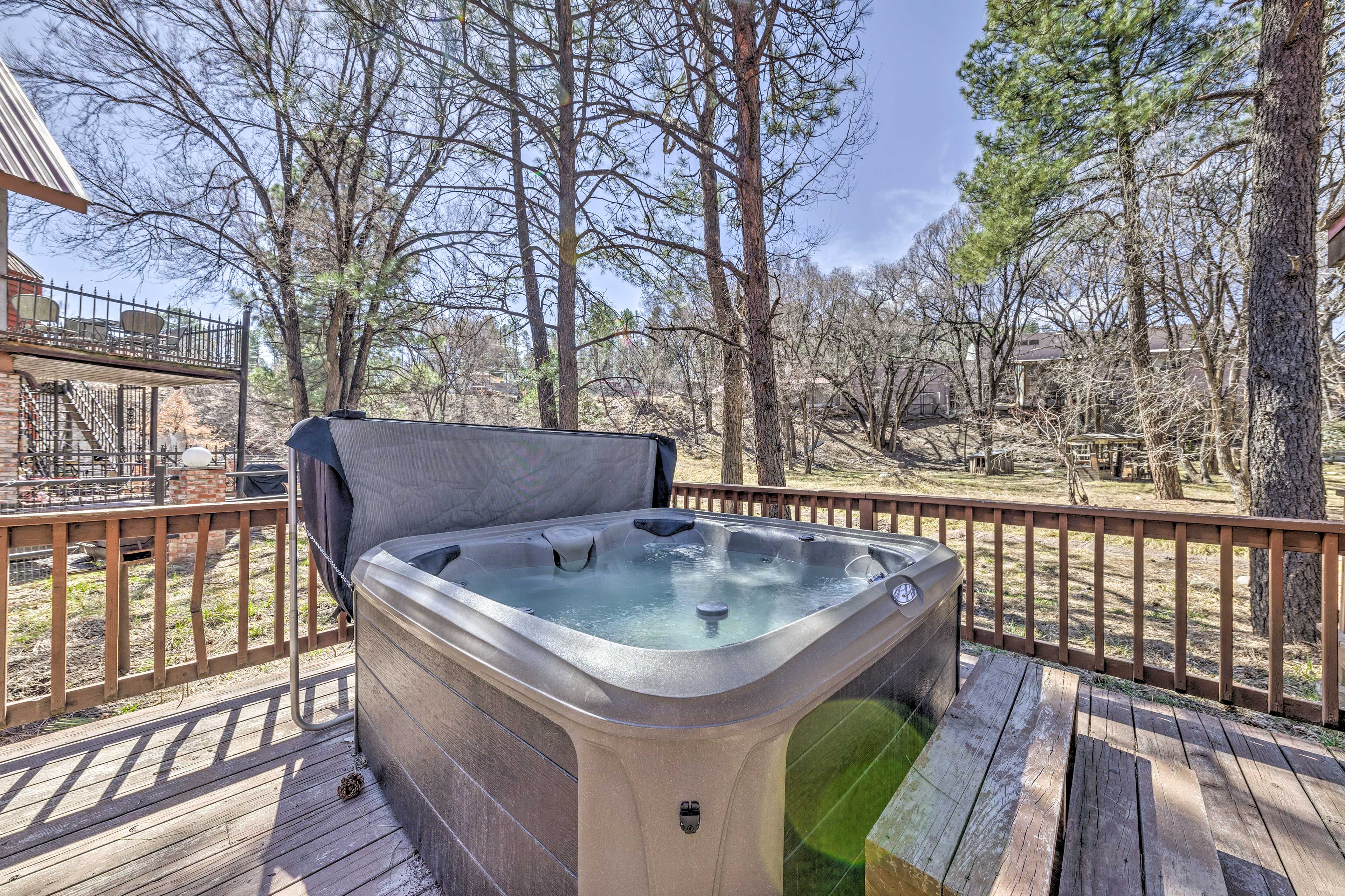 Furnished Deck | Covere Space | Private Hot Tub