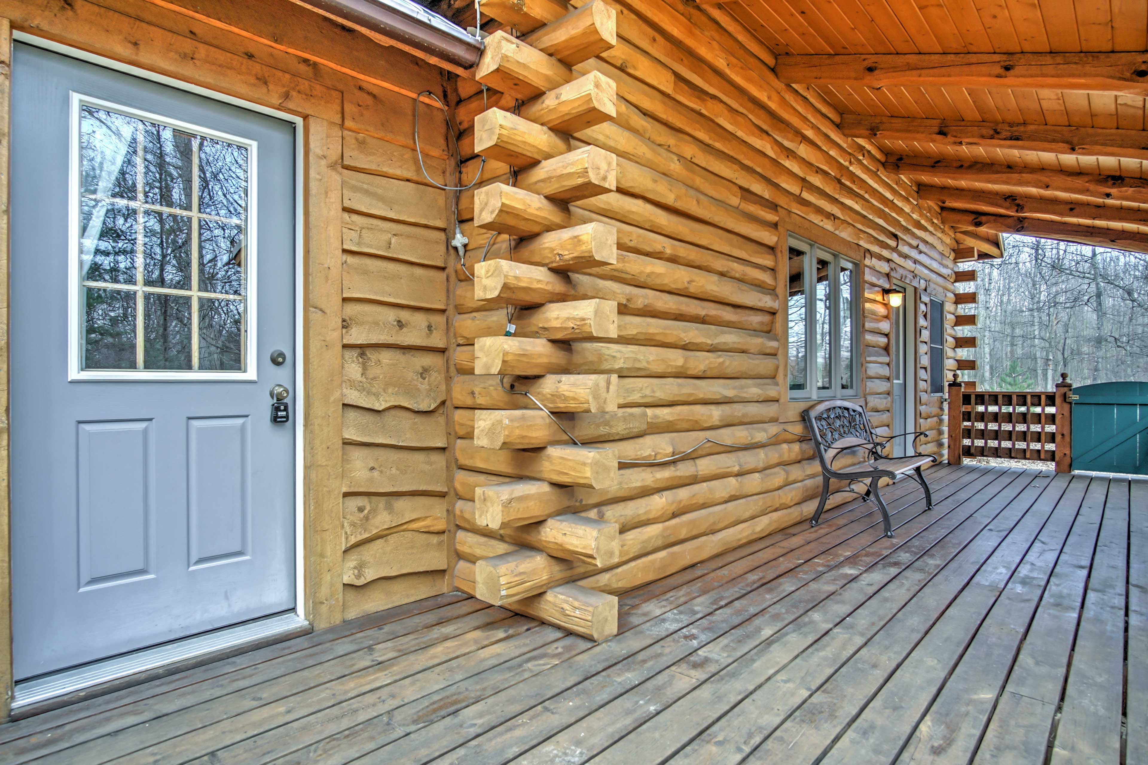Spend your days lounging on the spacious deck, marveling at the wooded views.