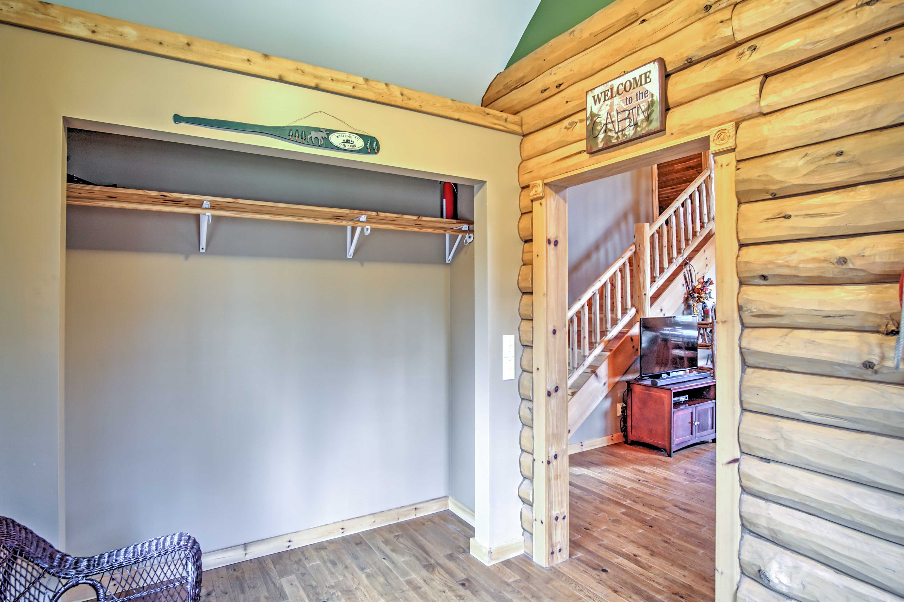 Hang up all your outdoor gear.