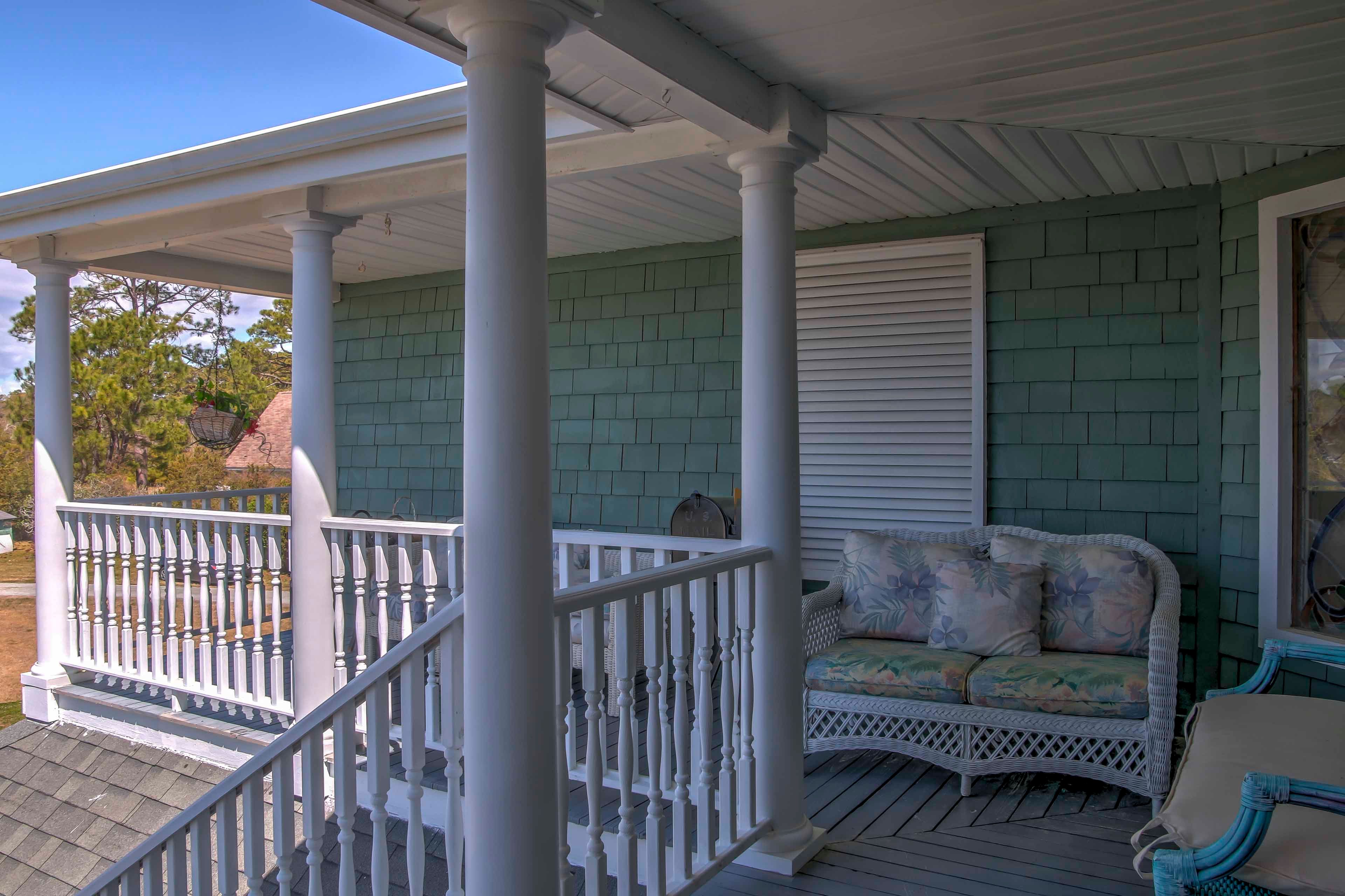Sip your morning coffee on the spacious deck.