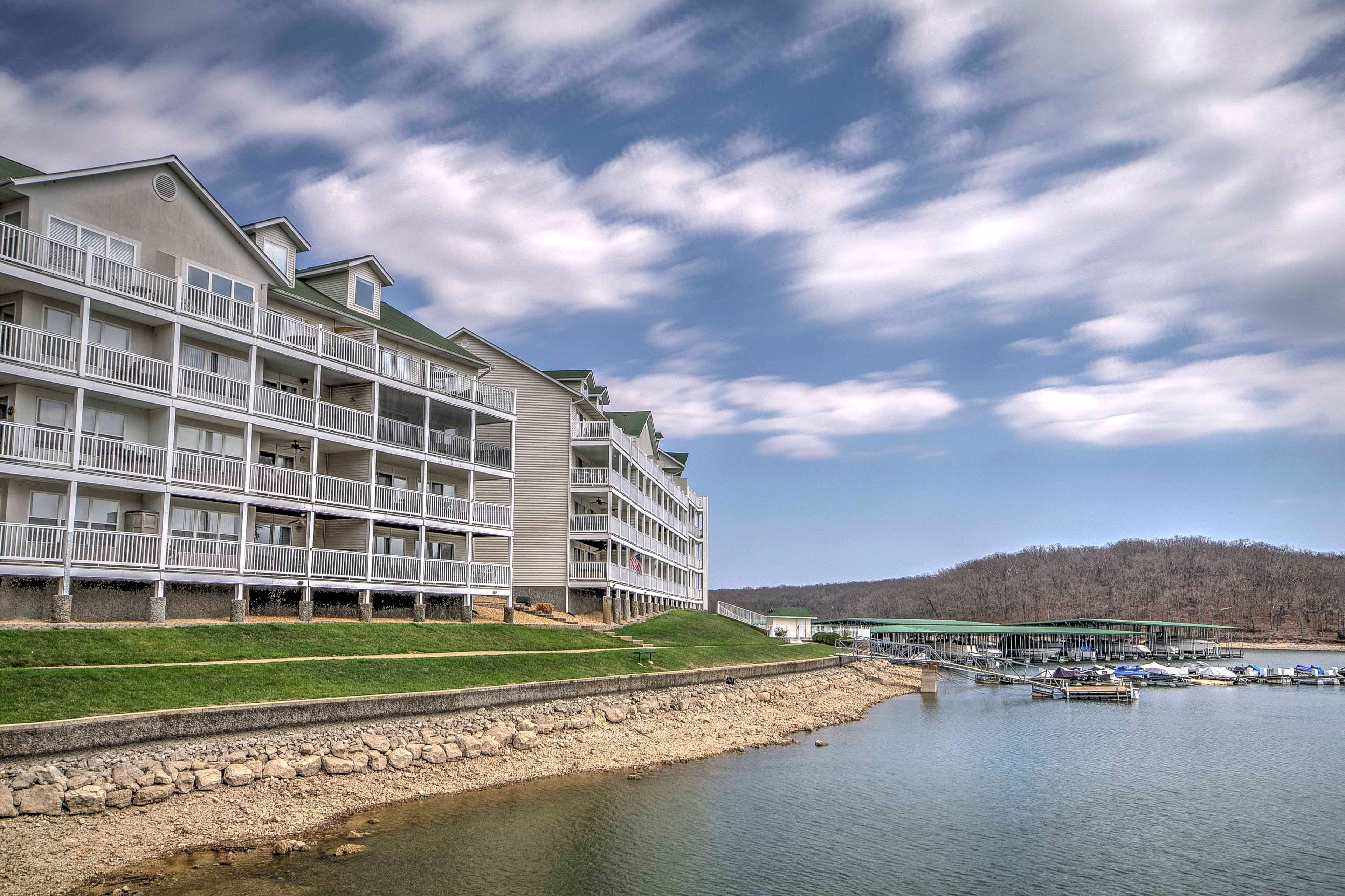 Situated along the water, you're steps from swimming in cool waters all day!