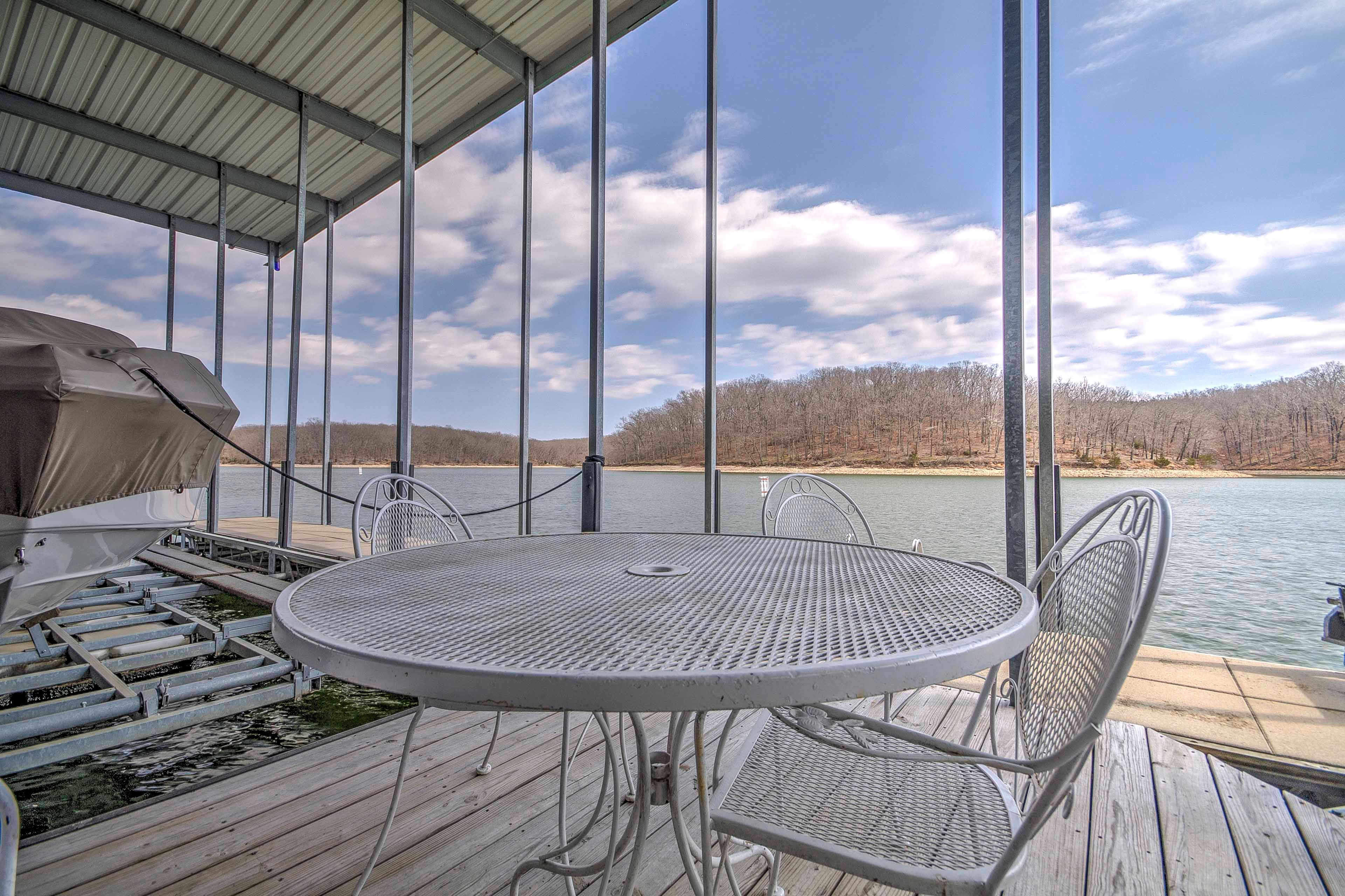 Store your boat at the dock for an extra fee for easy access!