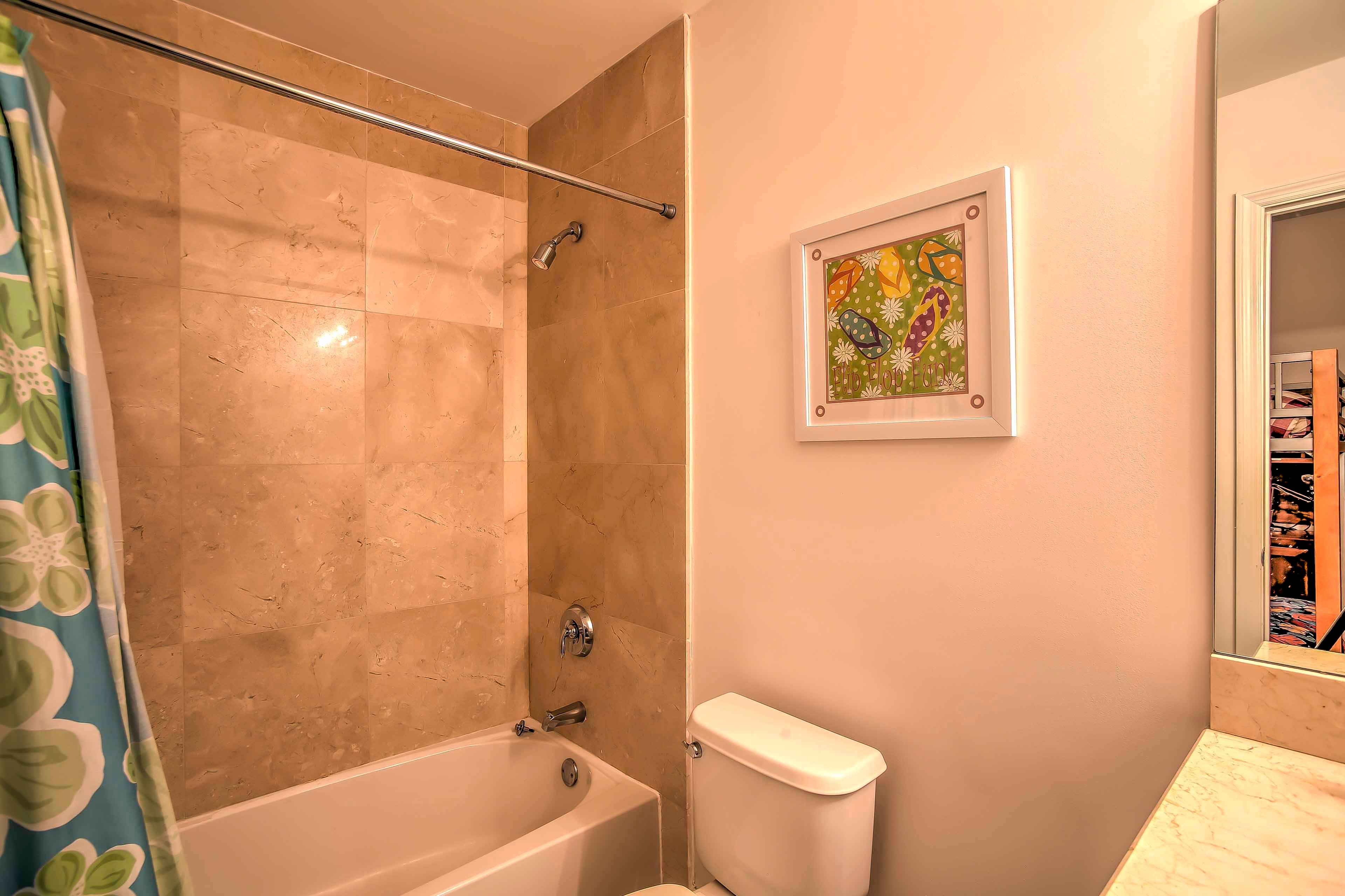 Start the day with a refreshing shower.