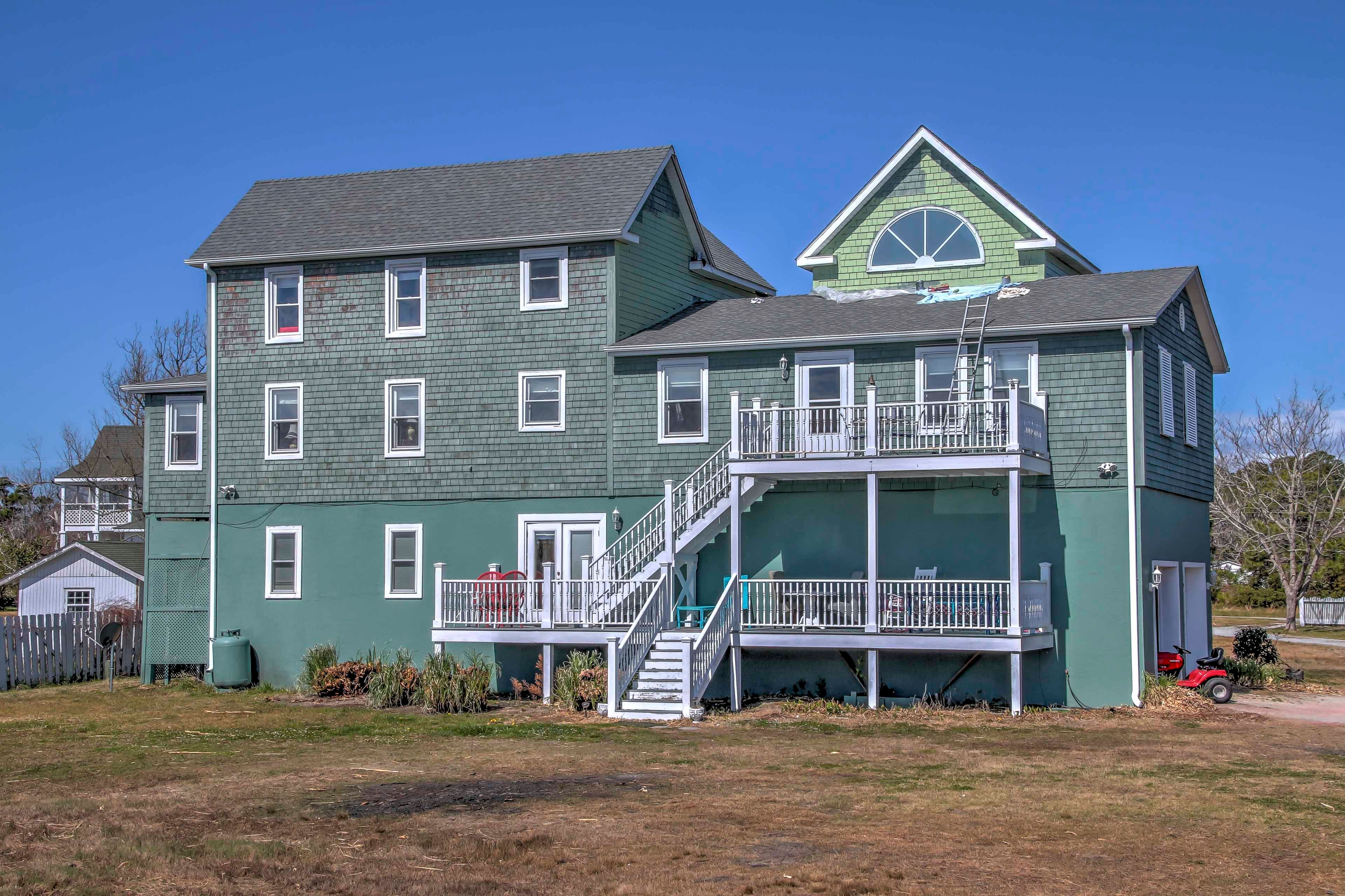 This classic apartment sits at the base of a true coastal mansion.