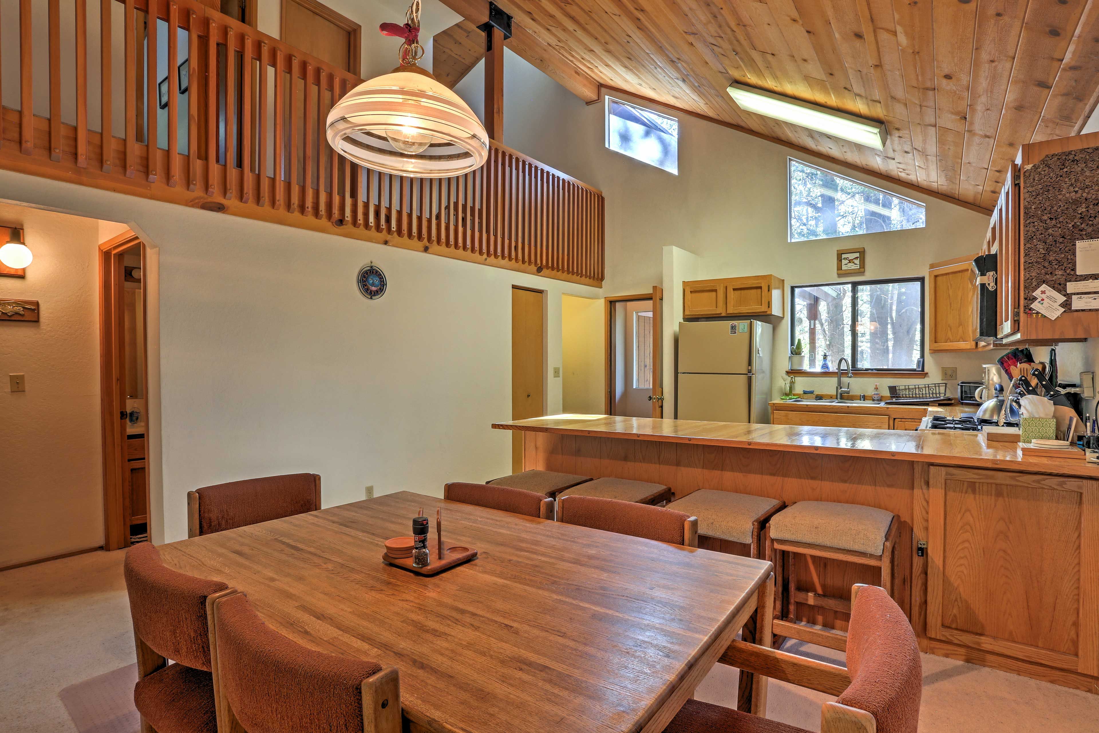 Tall ceilings open the living space.