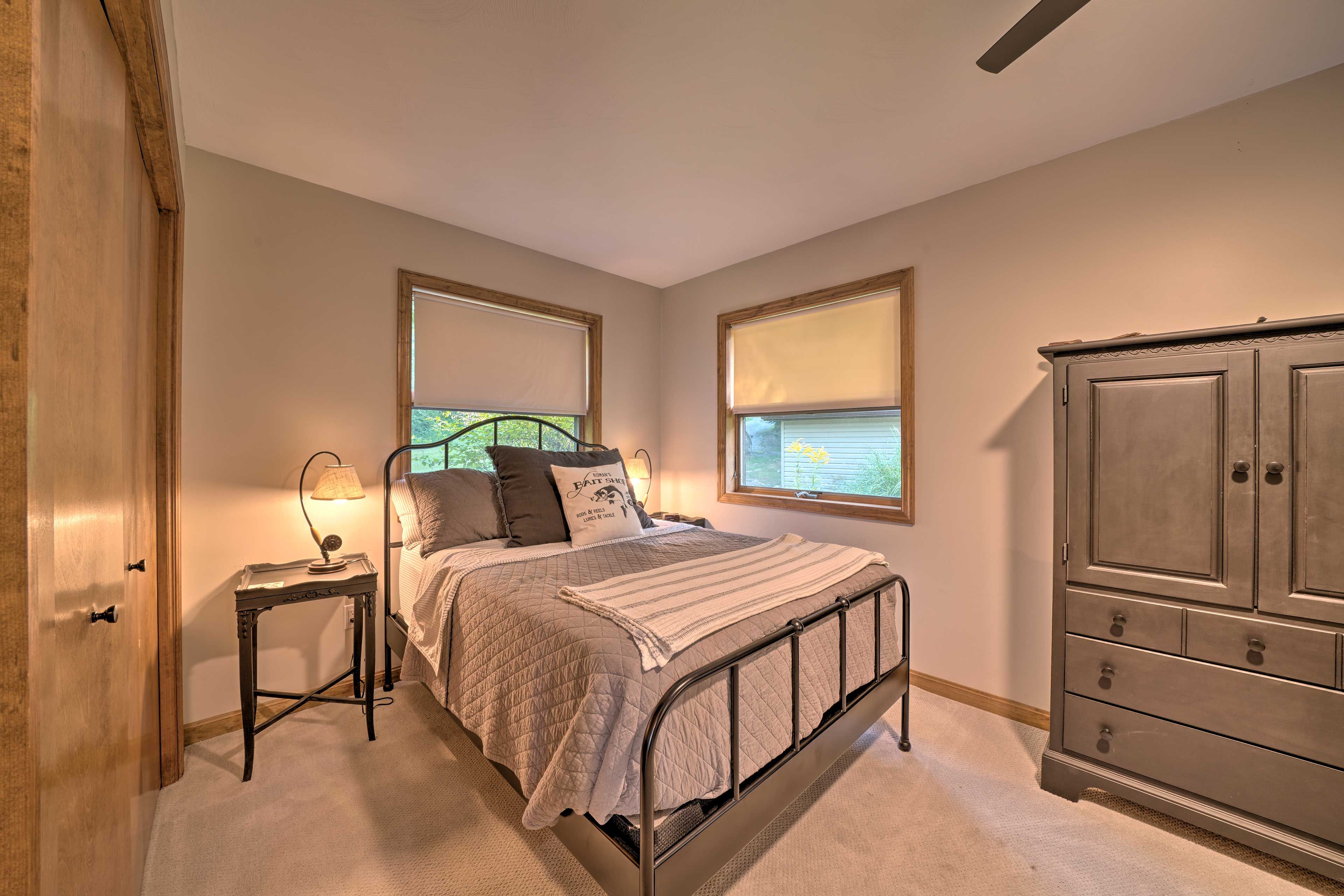 Bedroom 1 | 2 Full Beds | Linens Provided