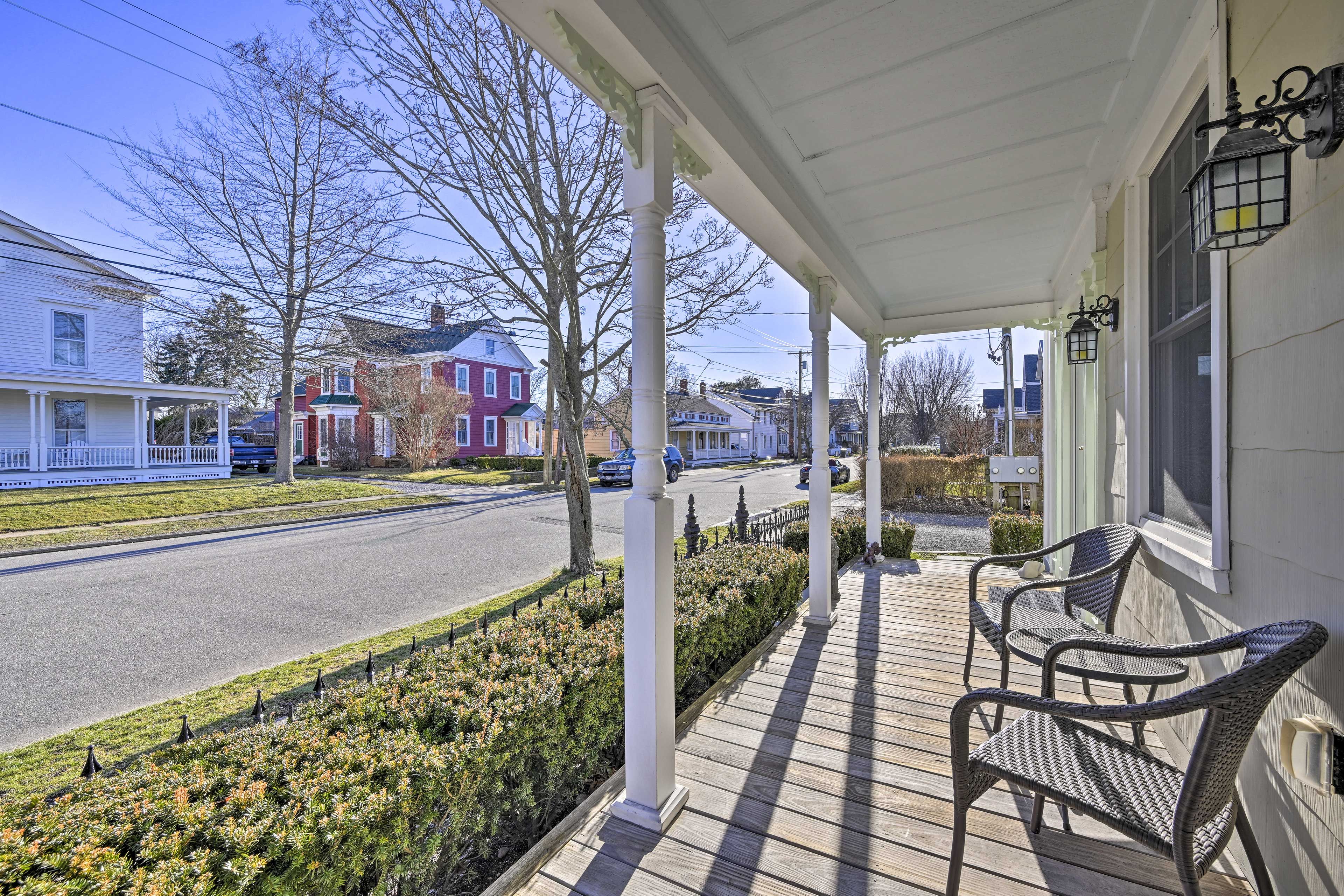 Exterior | Front Porch w/ Seating | Walkable Location