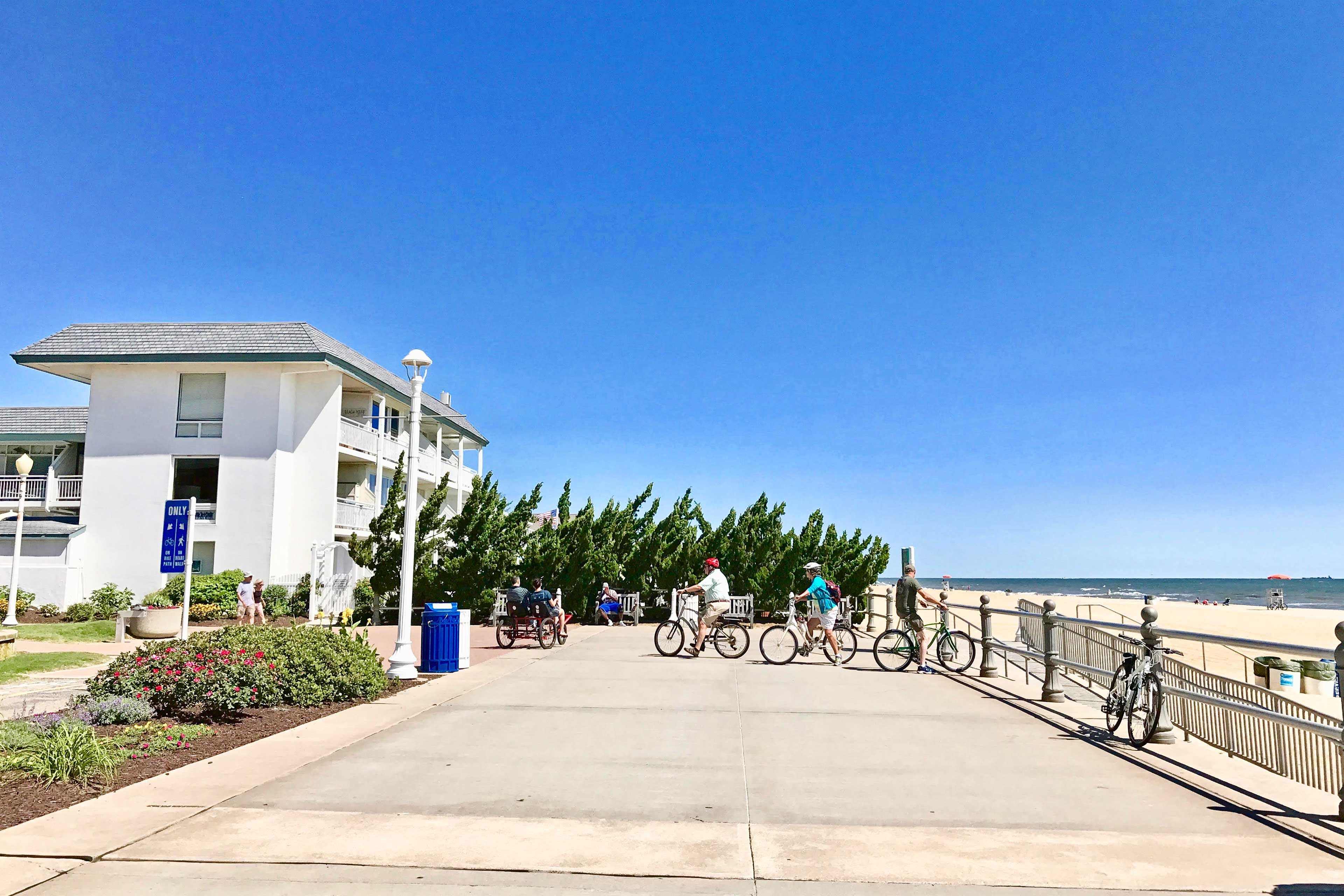 Rent a bike and go for a ride on the Boardwalk.