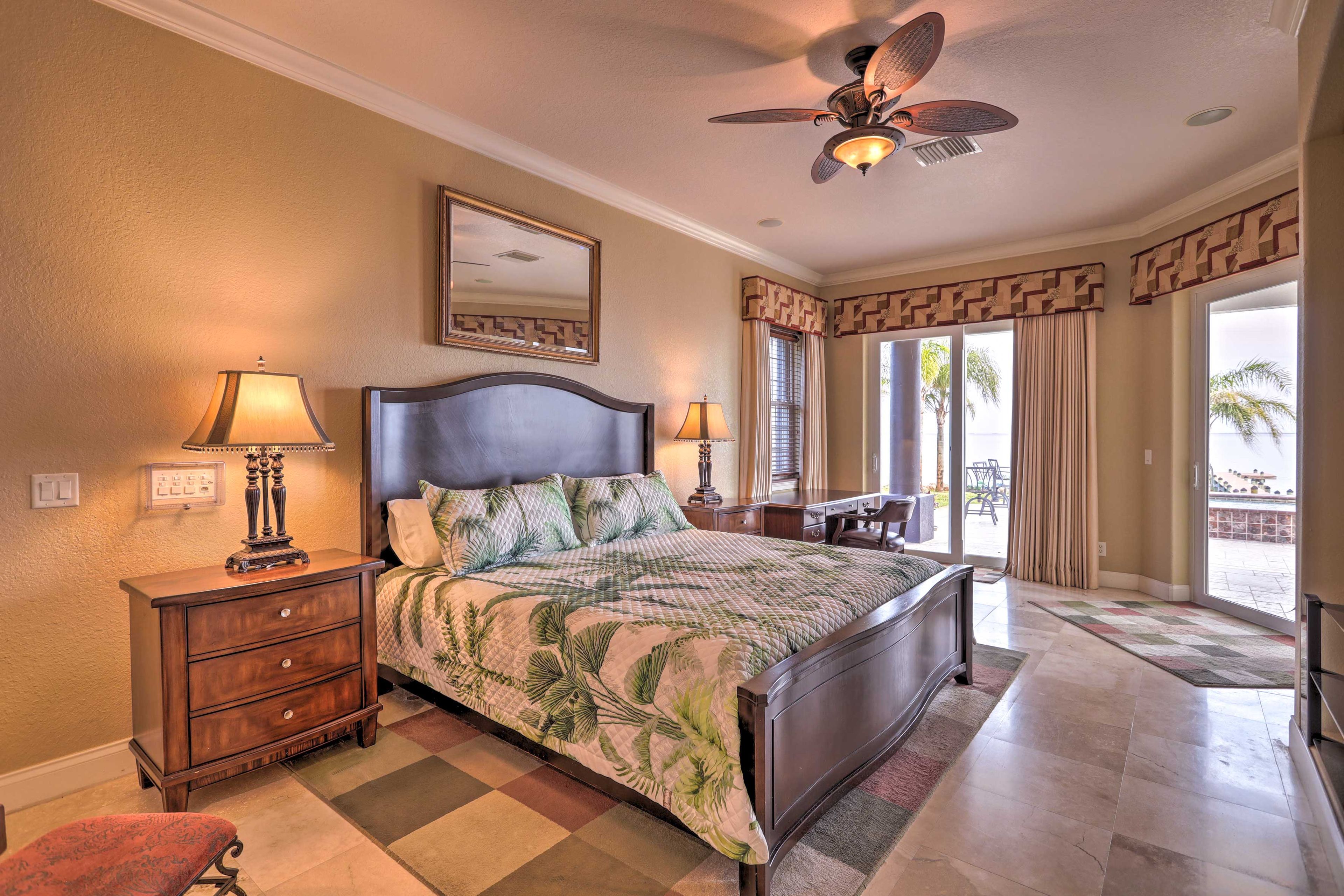 Bedroom Suite 1 | King Bed | Desk | Patio Access