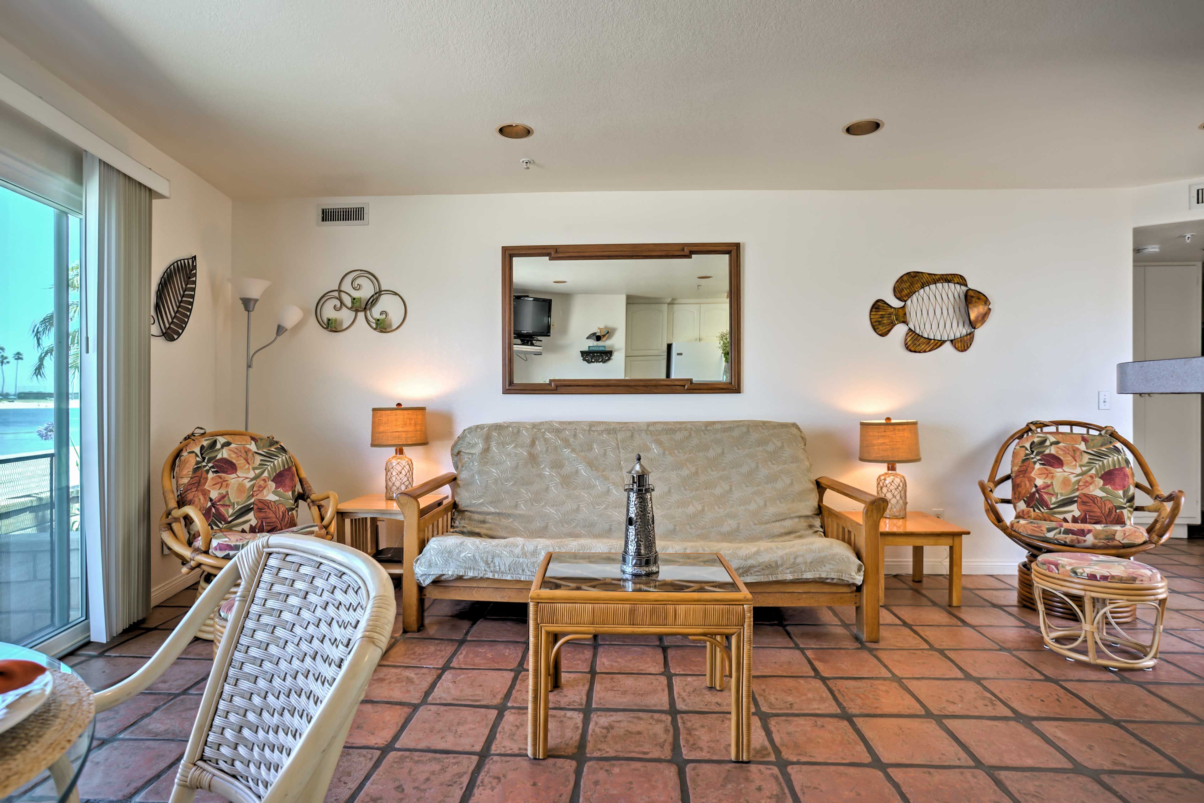 This couch can be transformed into a queen-sized bed for extra accommodation.