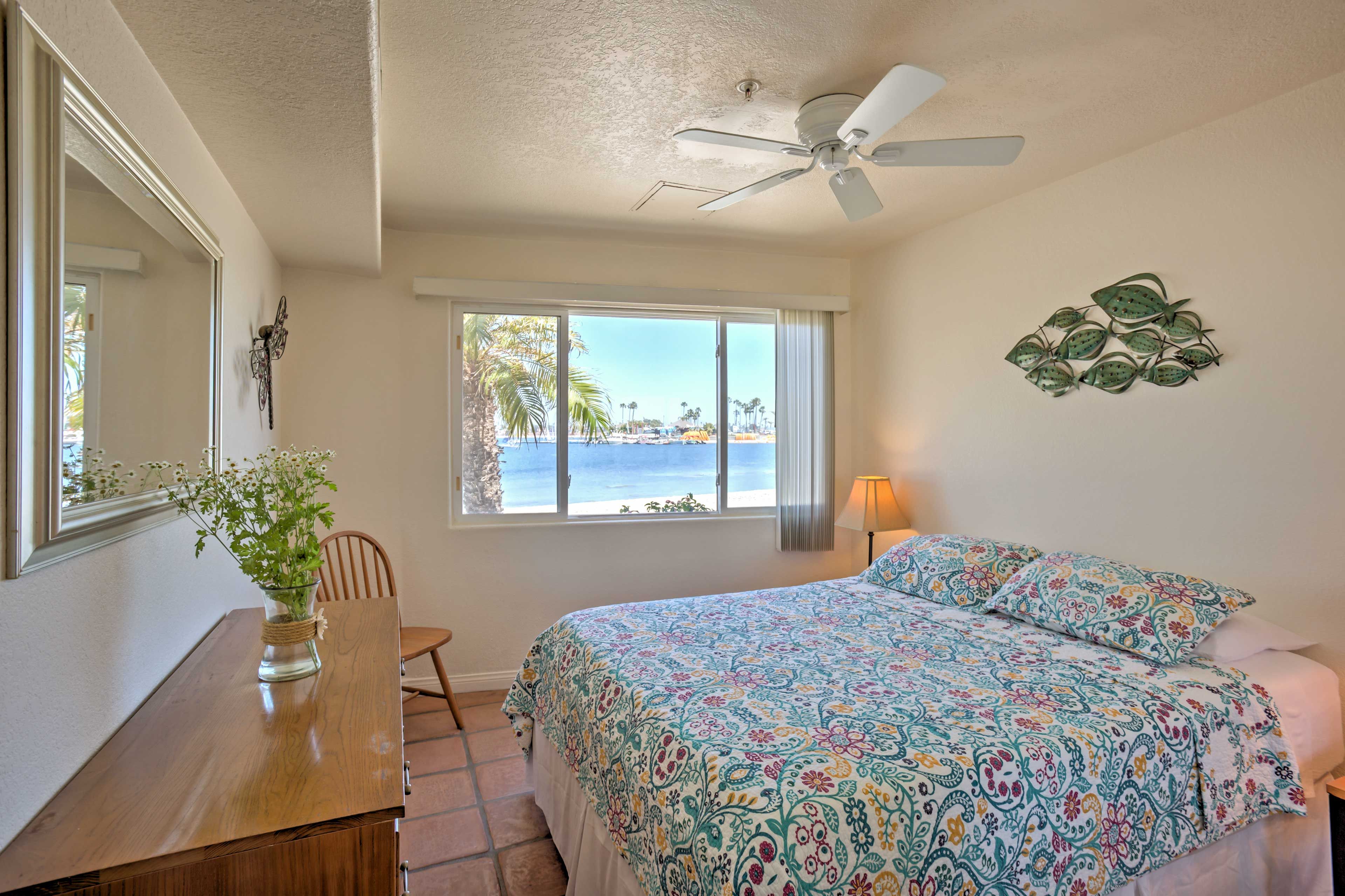 This bedroom offers great views!