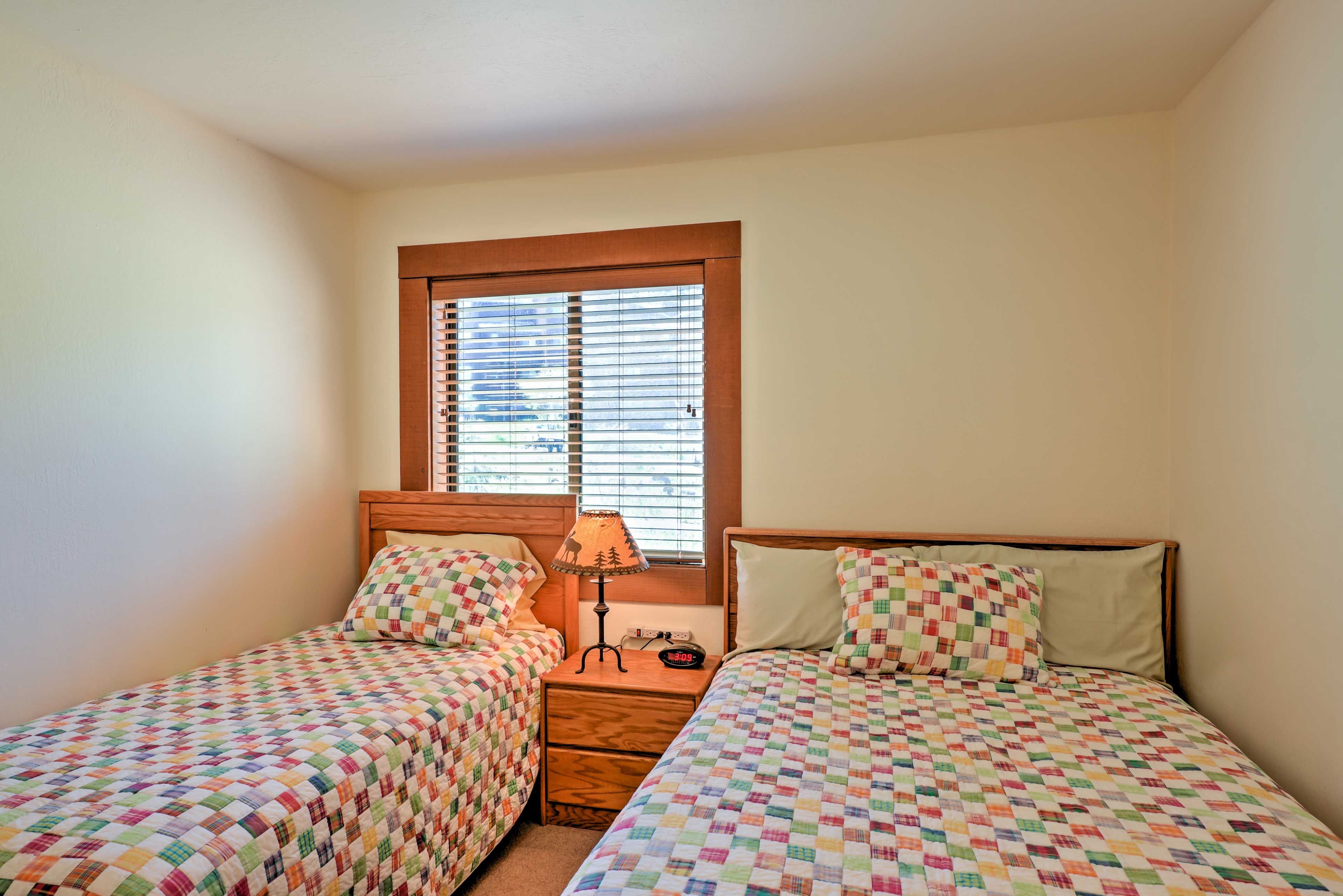 Curl up in the twin bed or full bed in this bedroom.