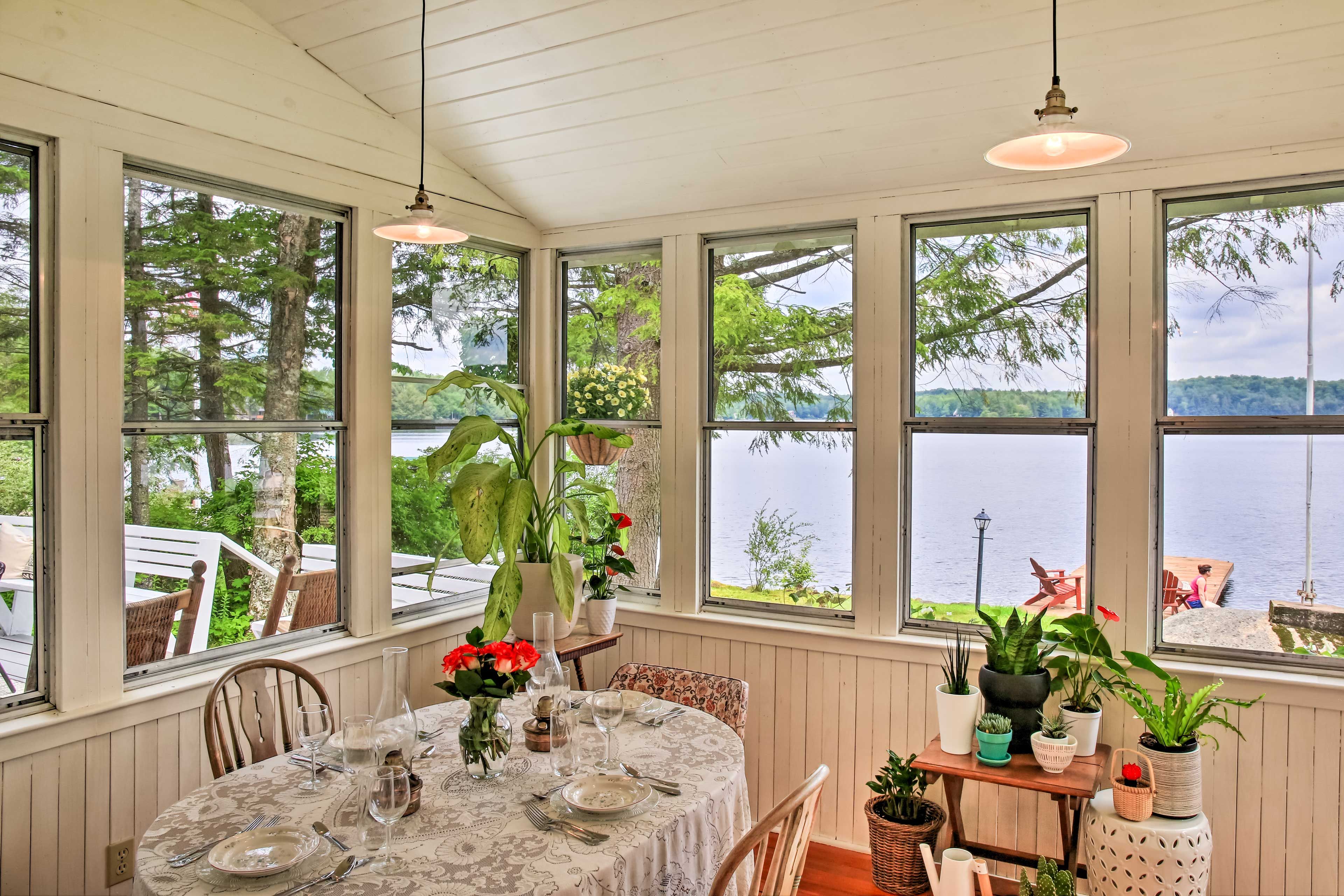 Sunroom | Breakfast Table | Water Views