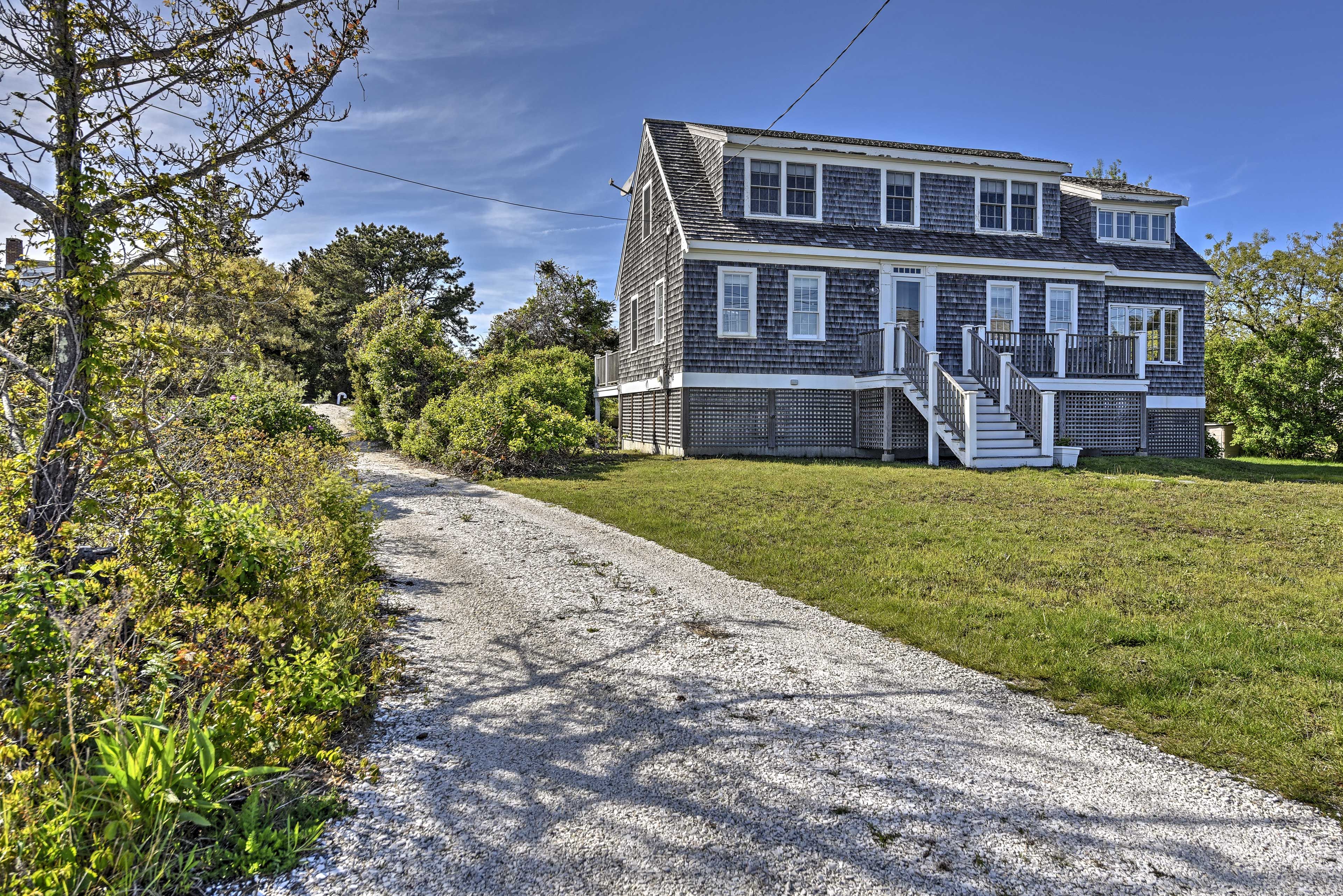 The large yard will give you plenty of room to roam.