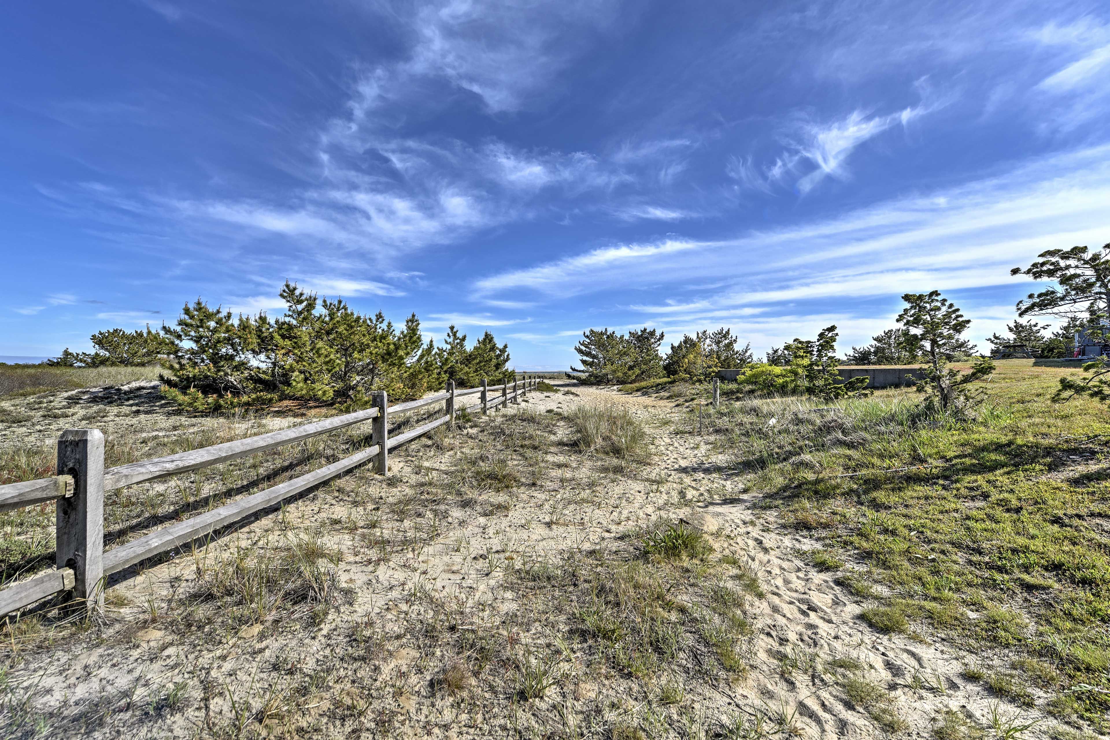 Stroll to your own private beach.