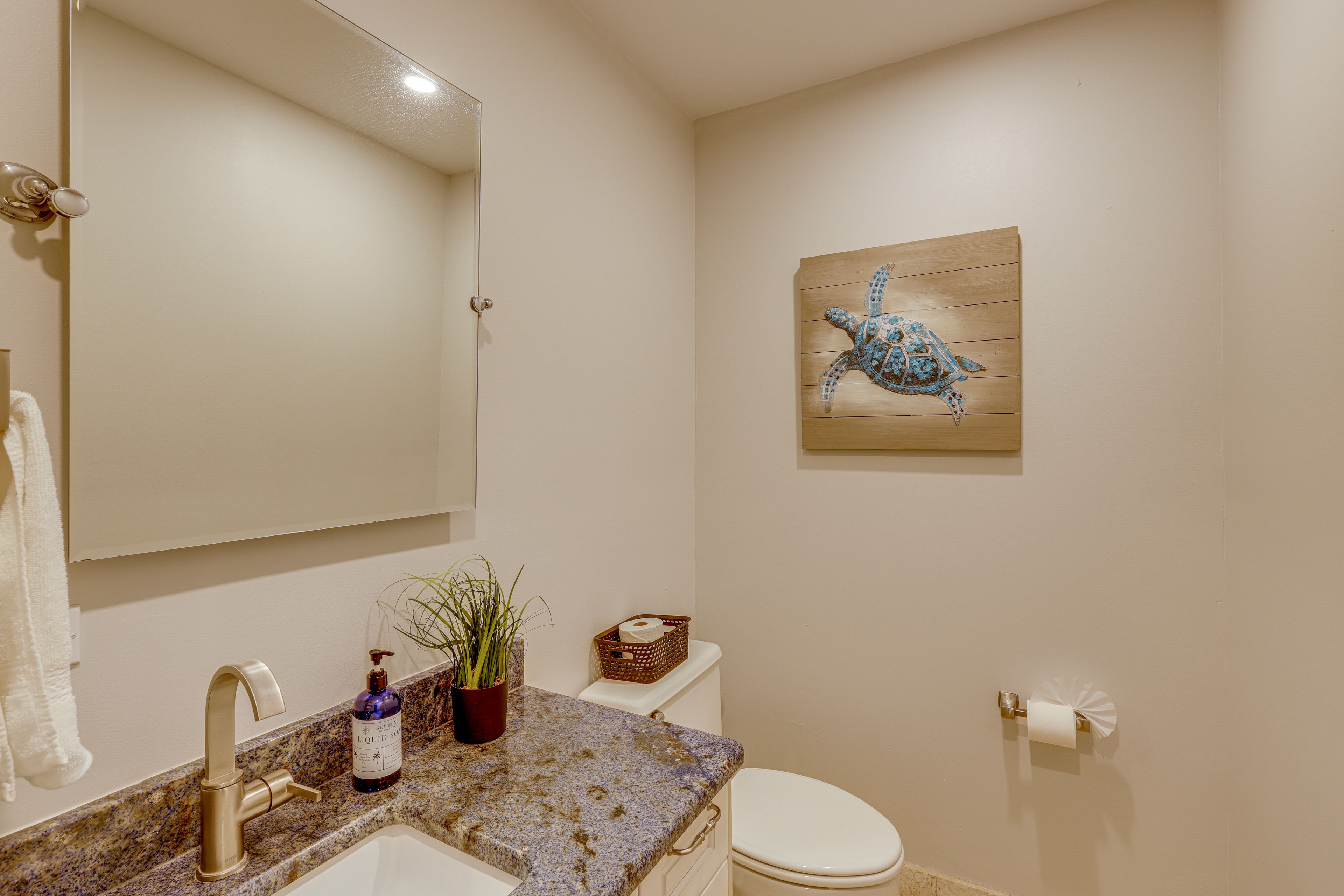 Half Bathroom | 1st Floor | Towels Provided | Hair Dryer