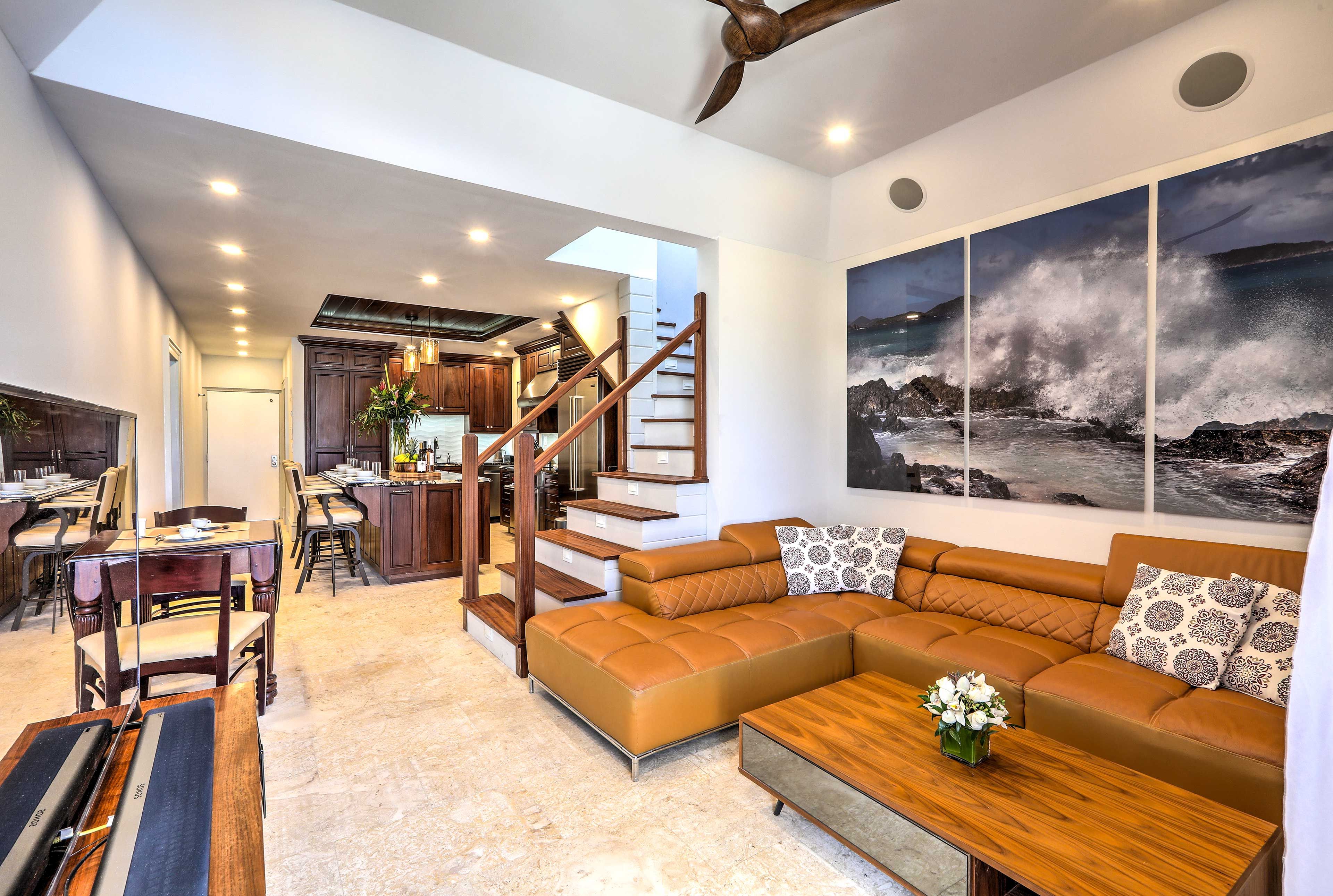Living Room | 1st Floor | Flat-Screen TV | Mini-Split Heating & A/C | Free WiFi