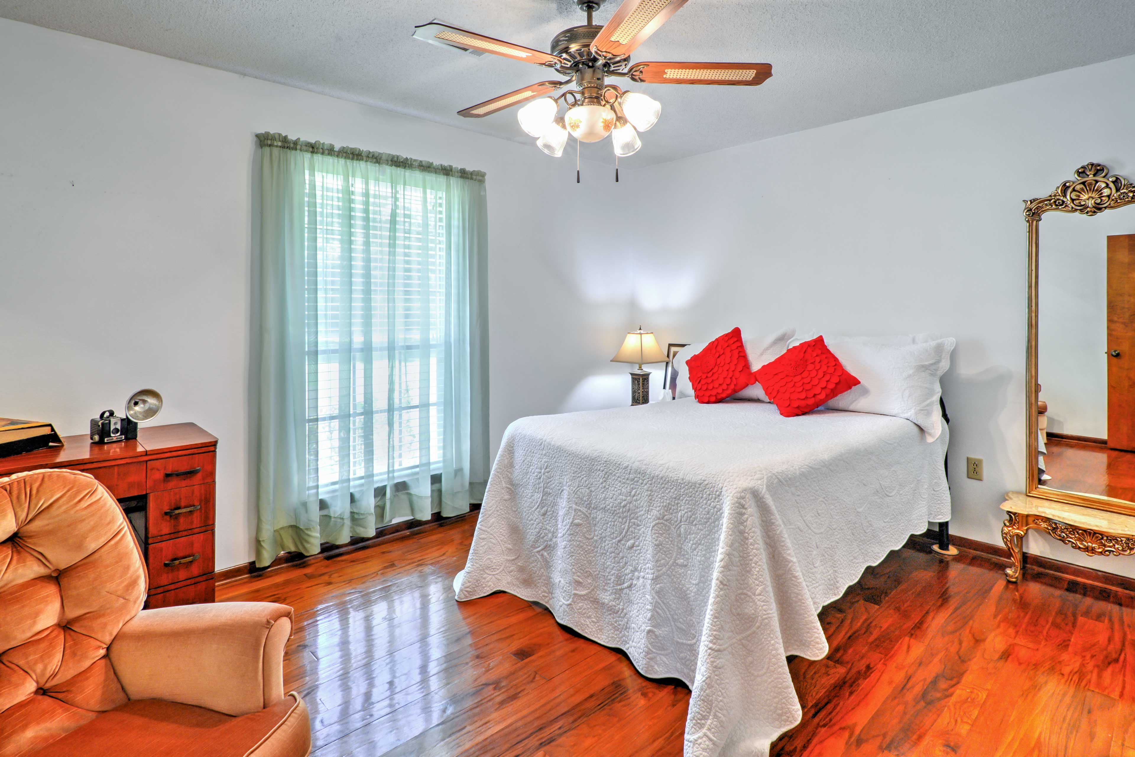 This room has been remodeled and now offers a queen-sized bed and a TV.