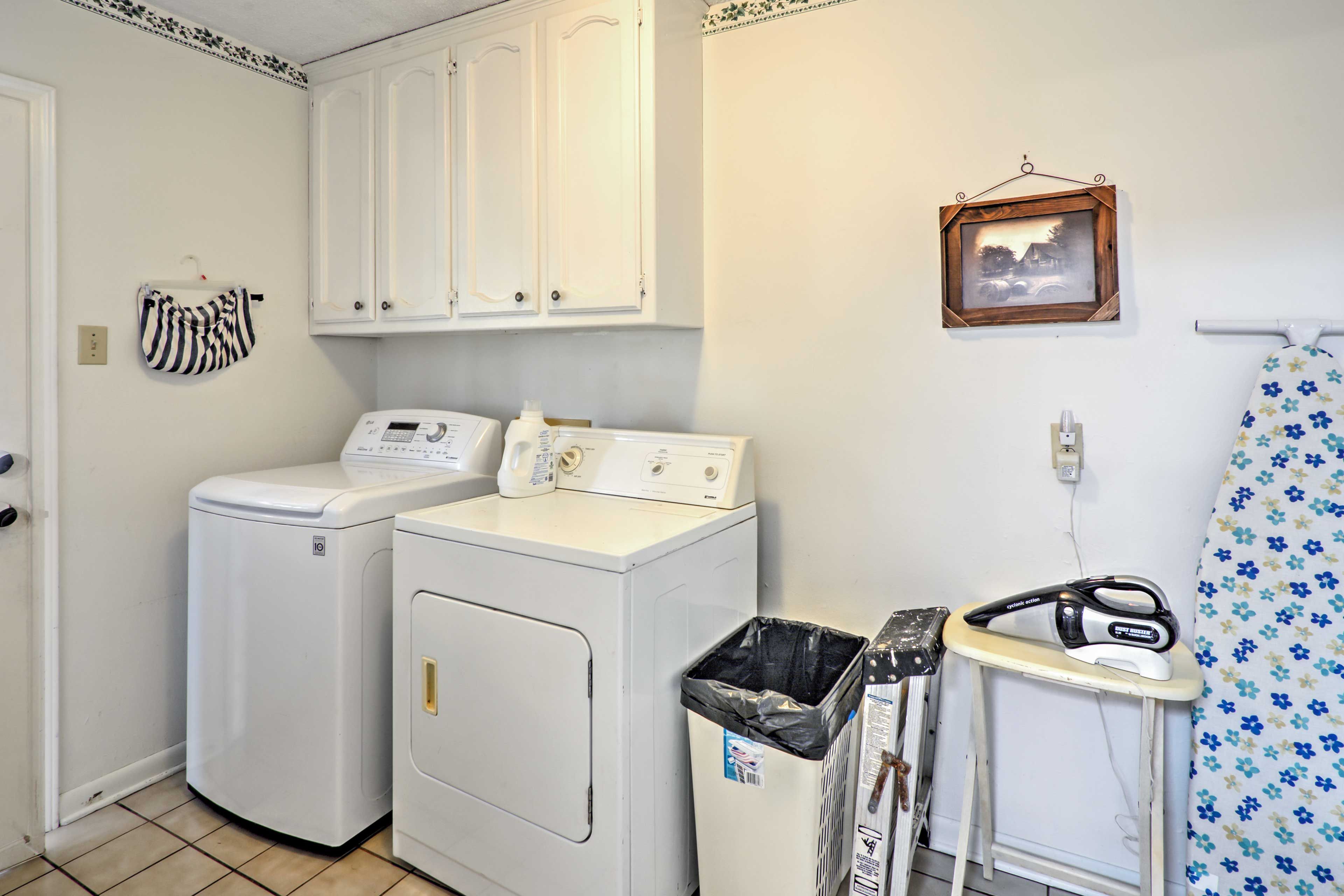 In-unit laundry machines are provided for your convenience.