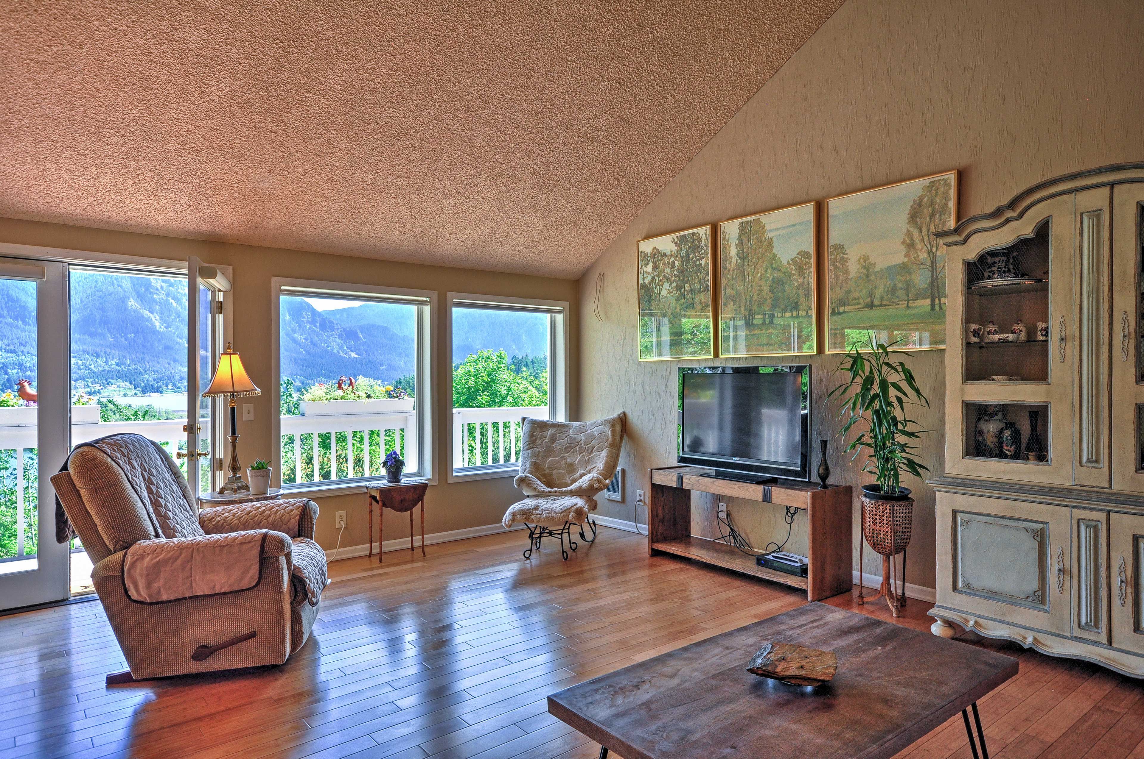 Ample sunlight streams through the windows.