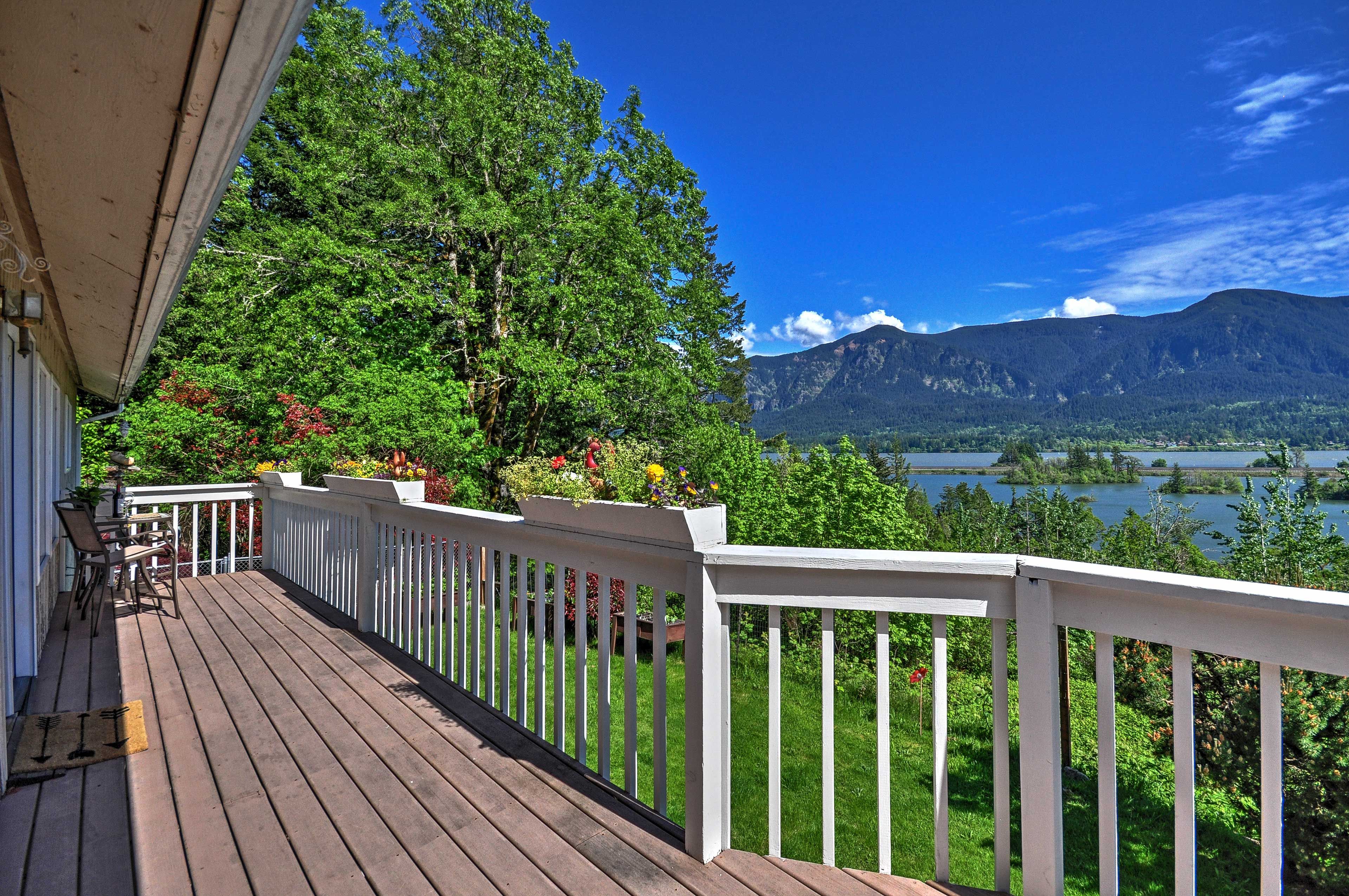 Step out onto the full-length private deck boasting incredible views.
