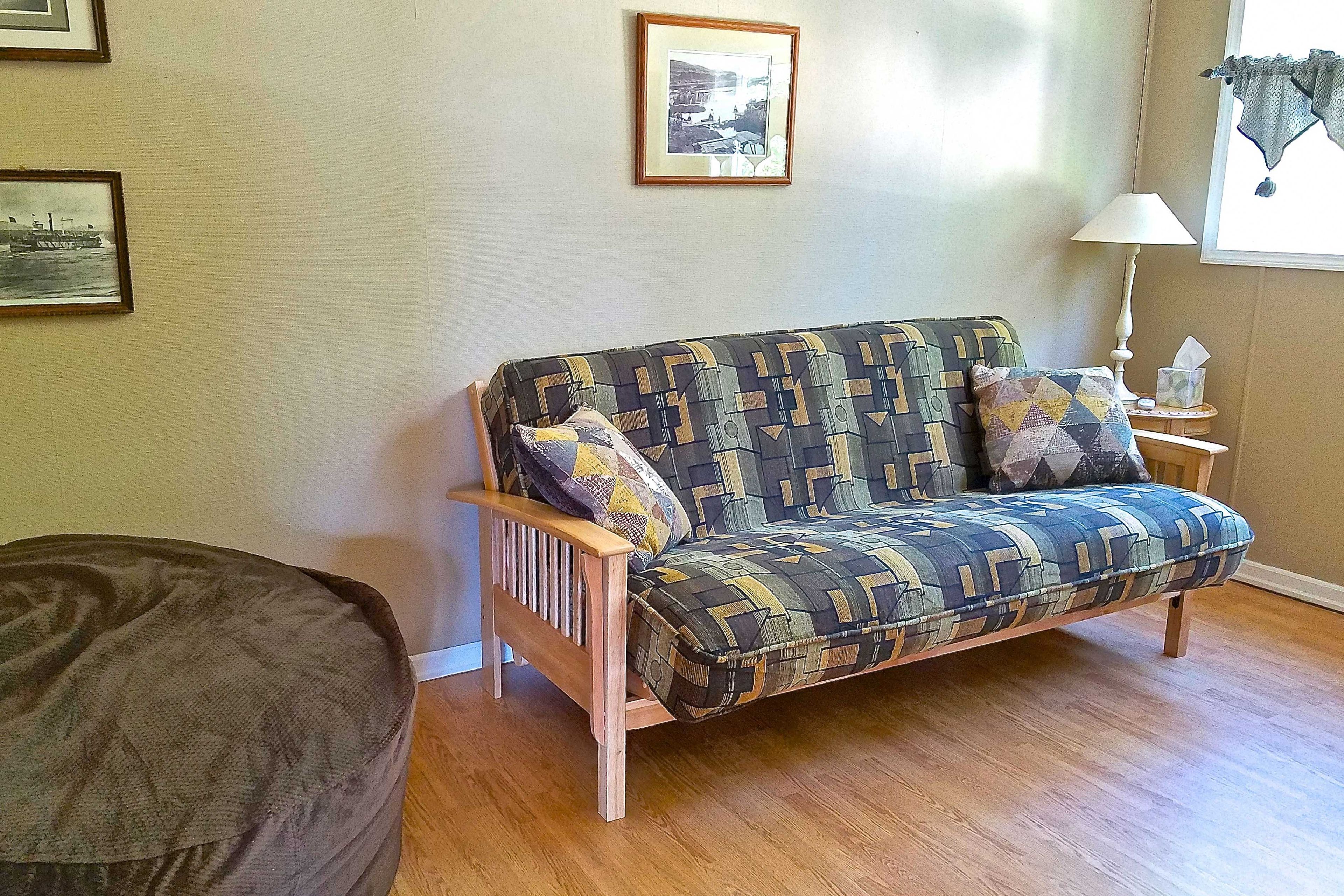 Rest easily on this futon.