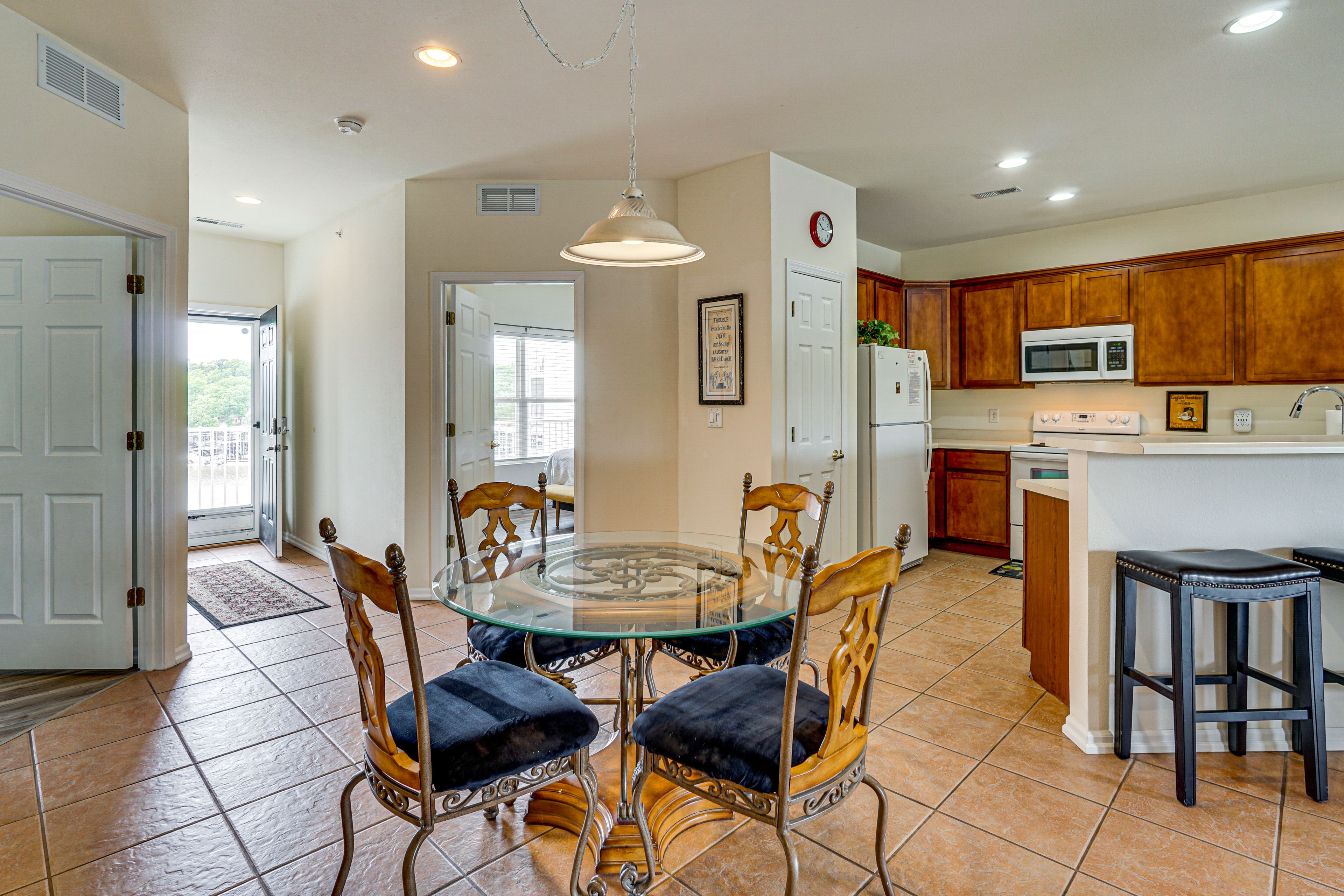 Kitchen & Dining Area | Single-Story Condo