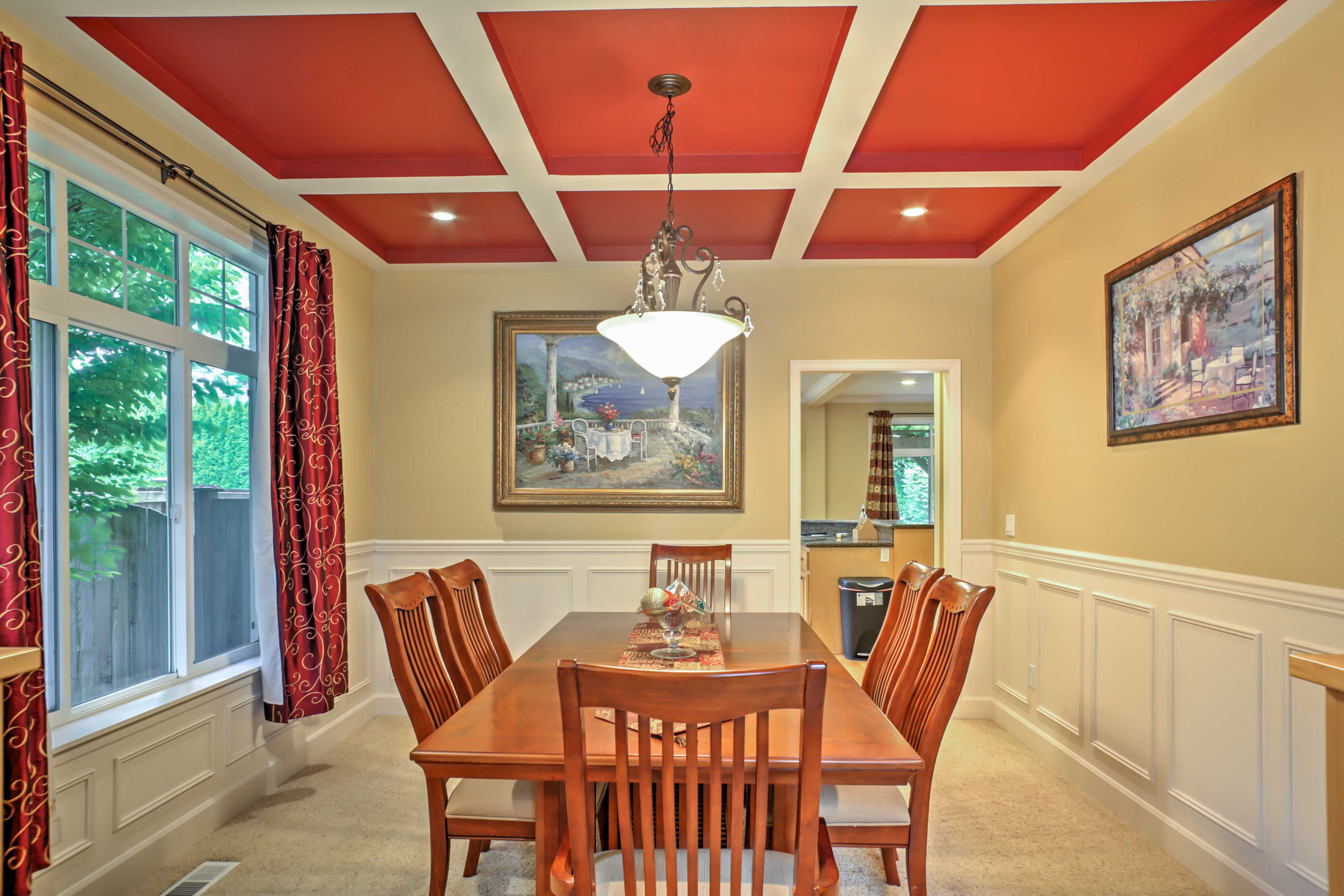 Share a good laugh over a good meal in the formal dining room.