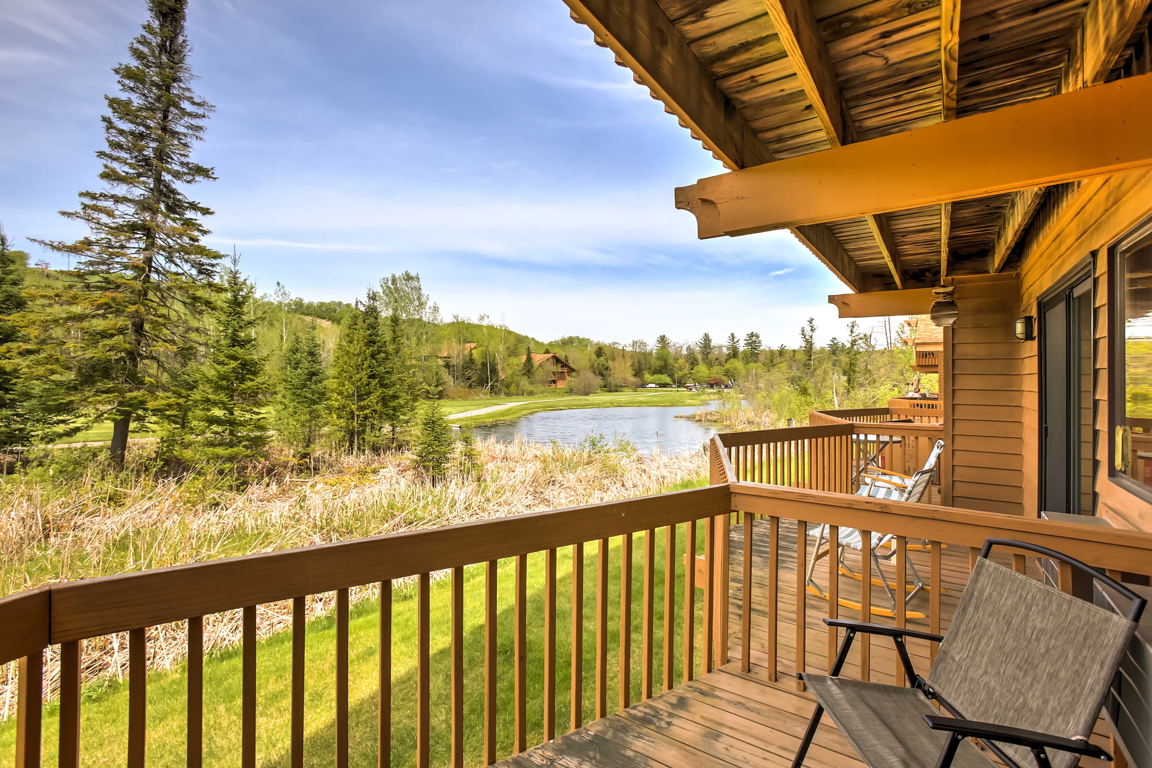 Mancelona Vacation Rental | 2BR | 1BA | 900 Sq Ft | 4 Stairs Required to Access