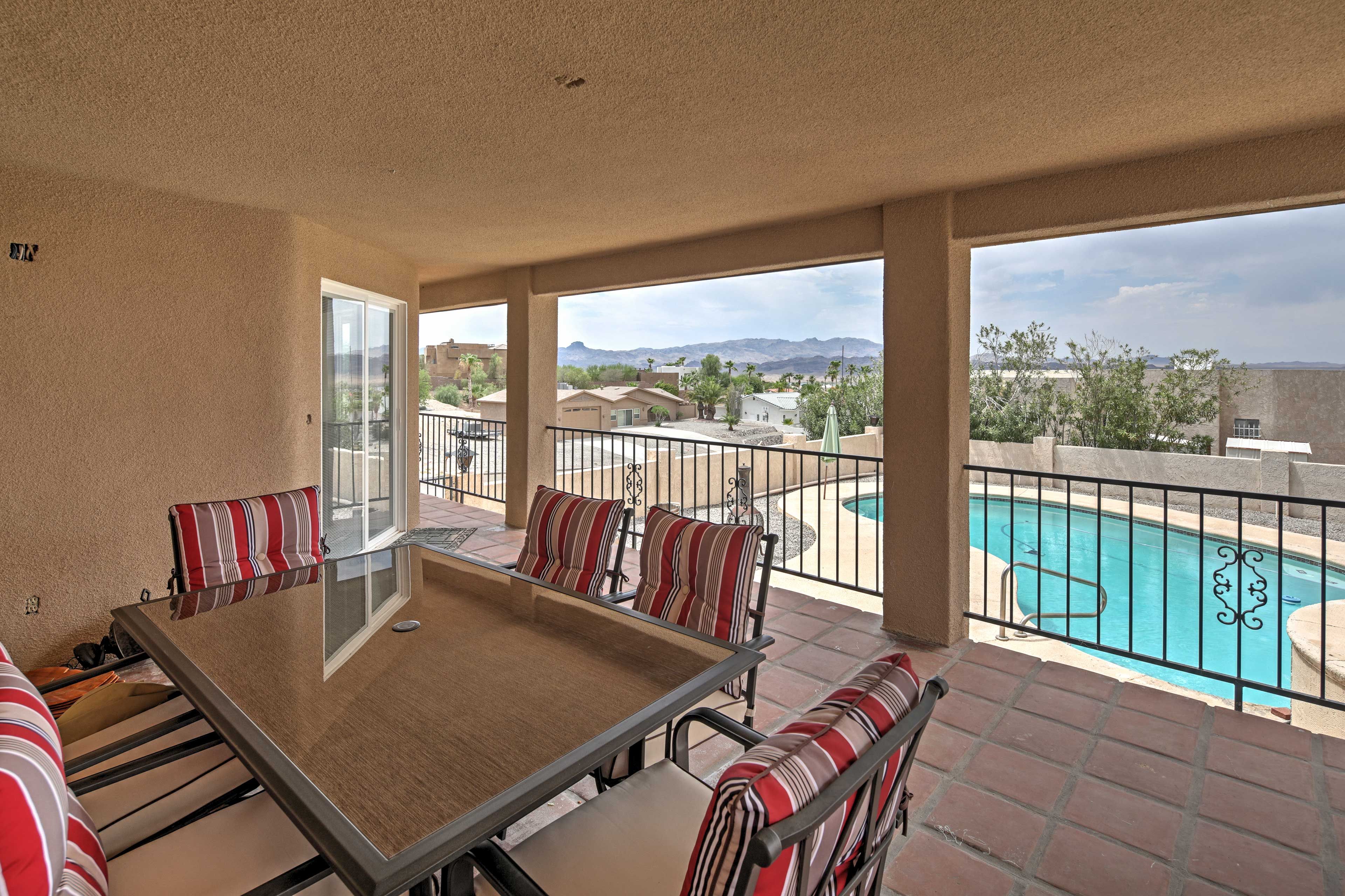 2nd Story Deck | Outdoor Dining Table | Mountain Views