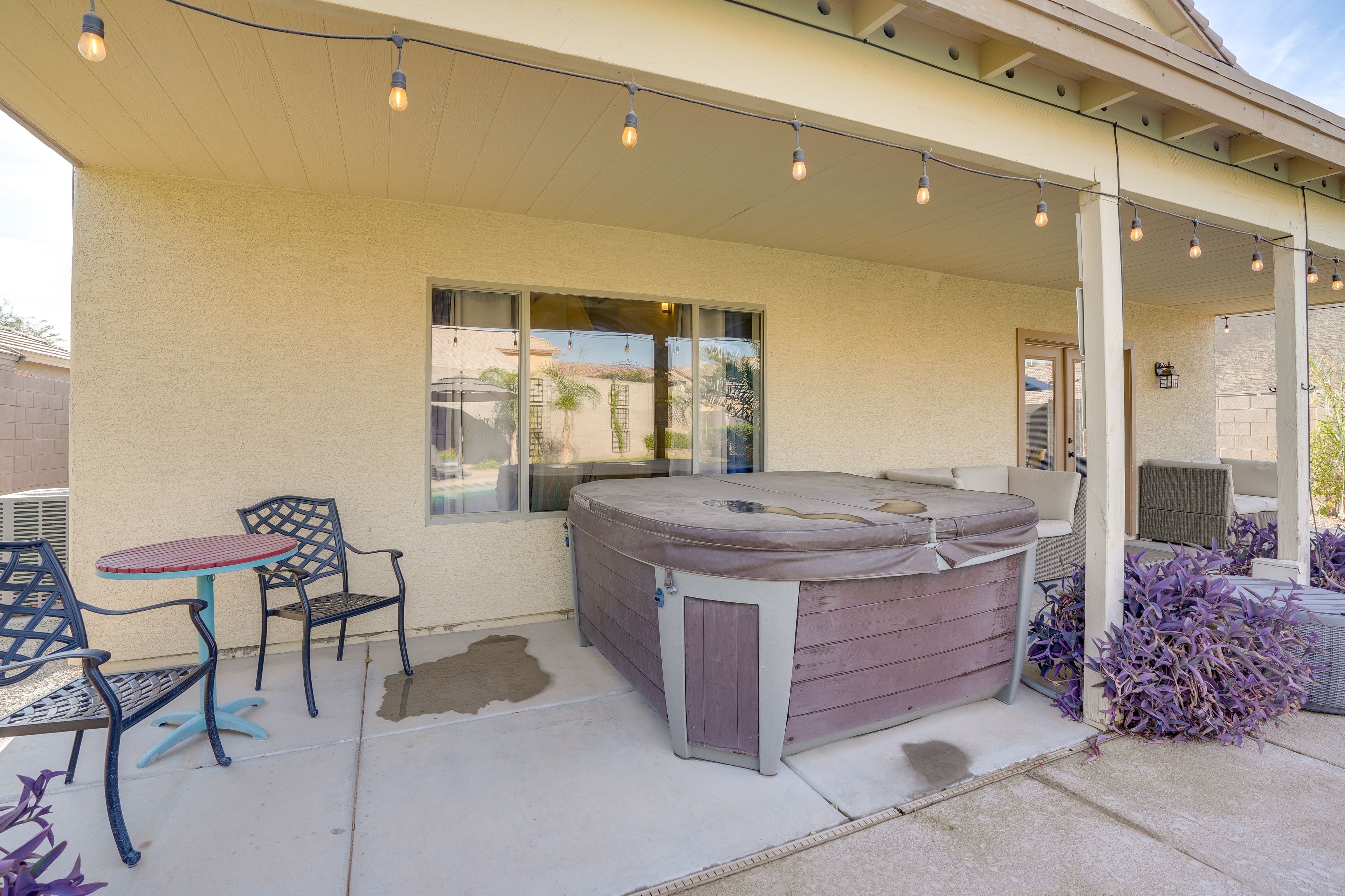 Patio | Private Backyard | Hot Tub