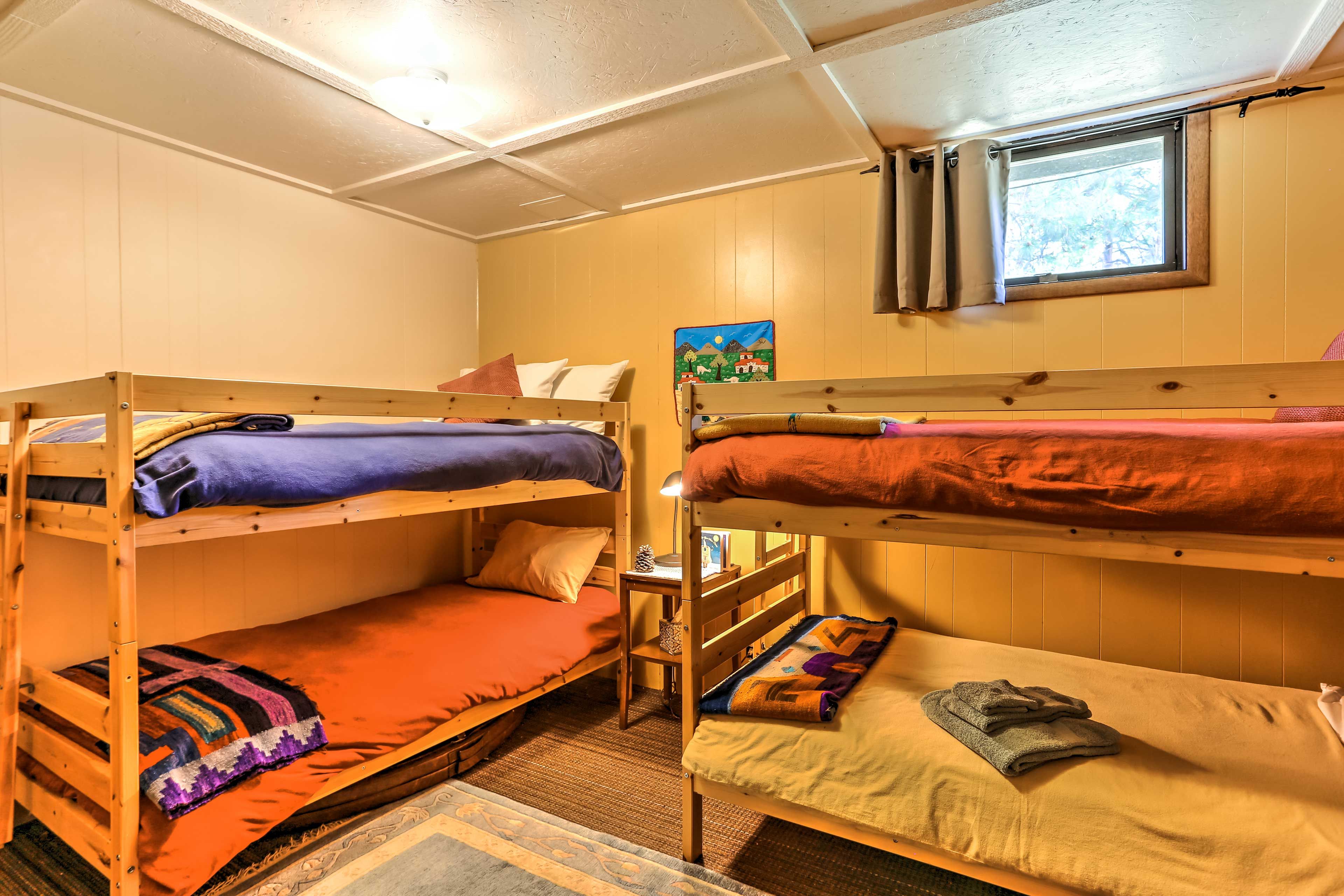 Bedroom 3 | 2 Twin Bunk Beds | Wood-Burning Stove