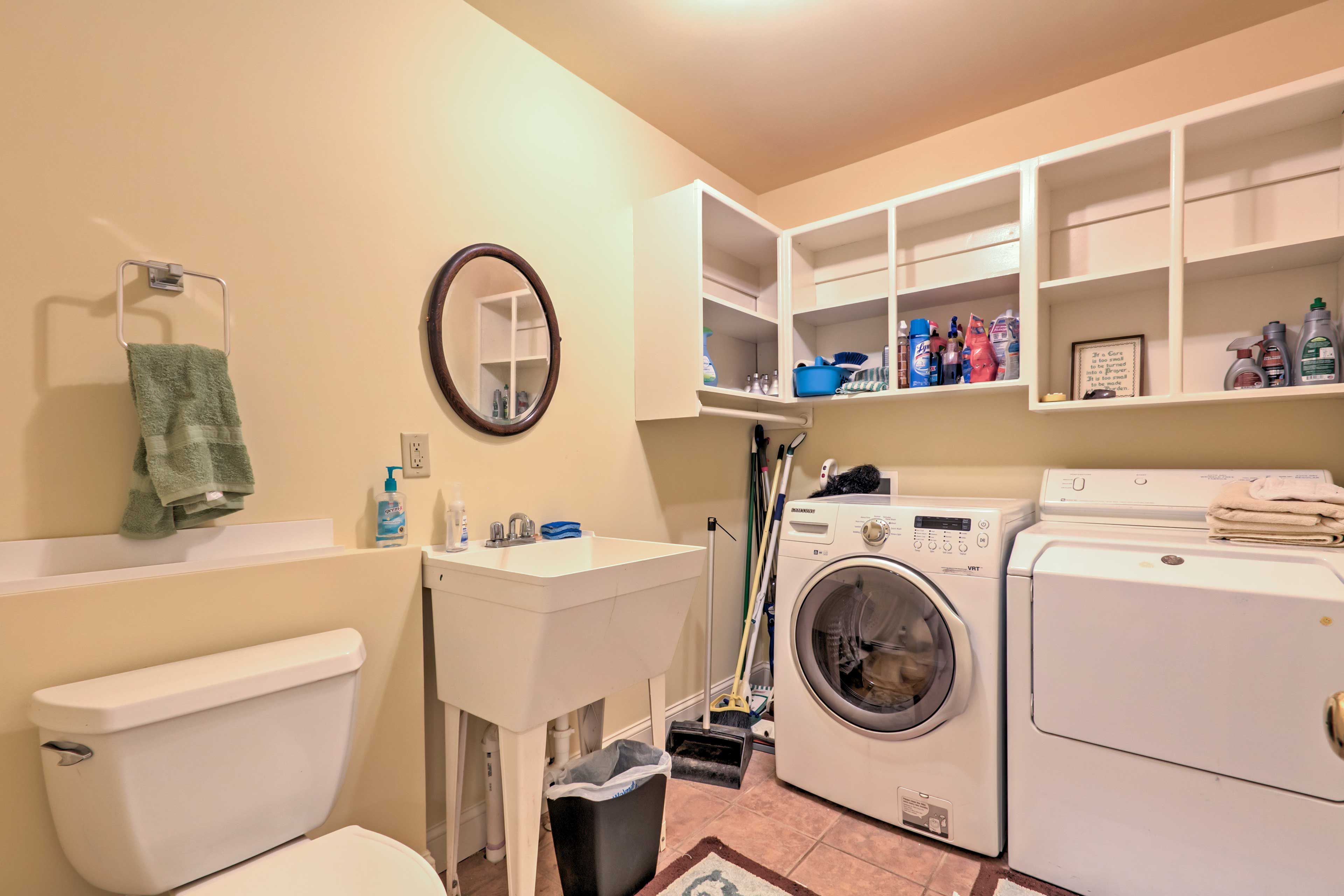 Laundry machines are available for your convenience.