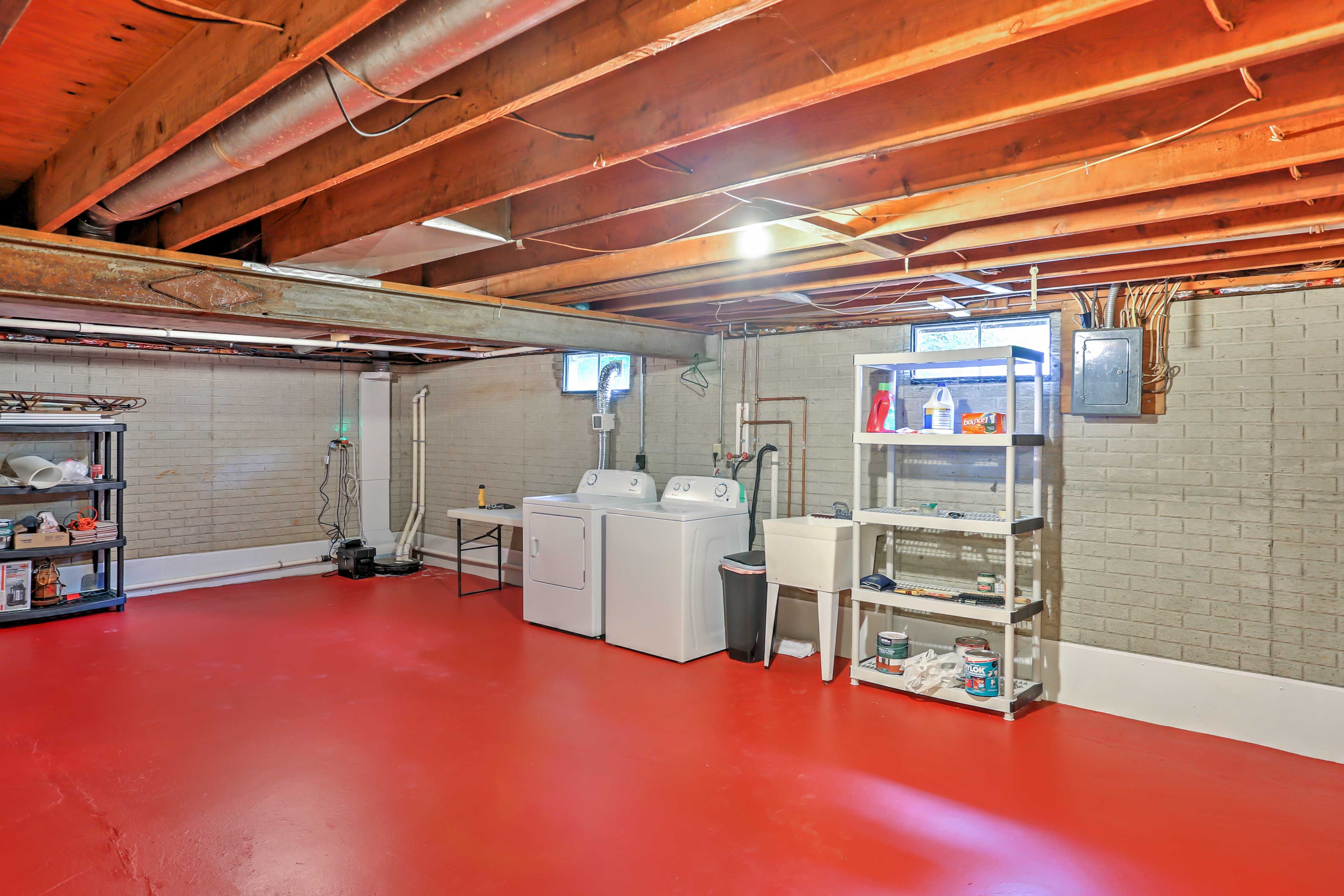 Keep your clothes clean during your stay with the in-unit laundry machines.