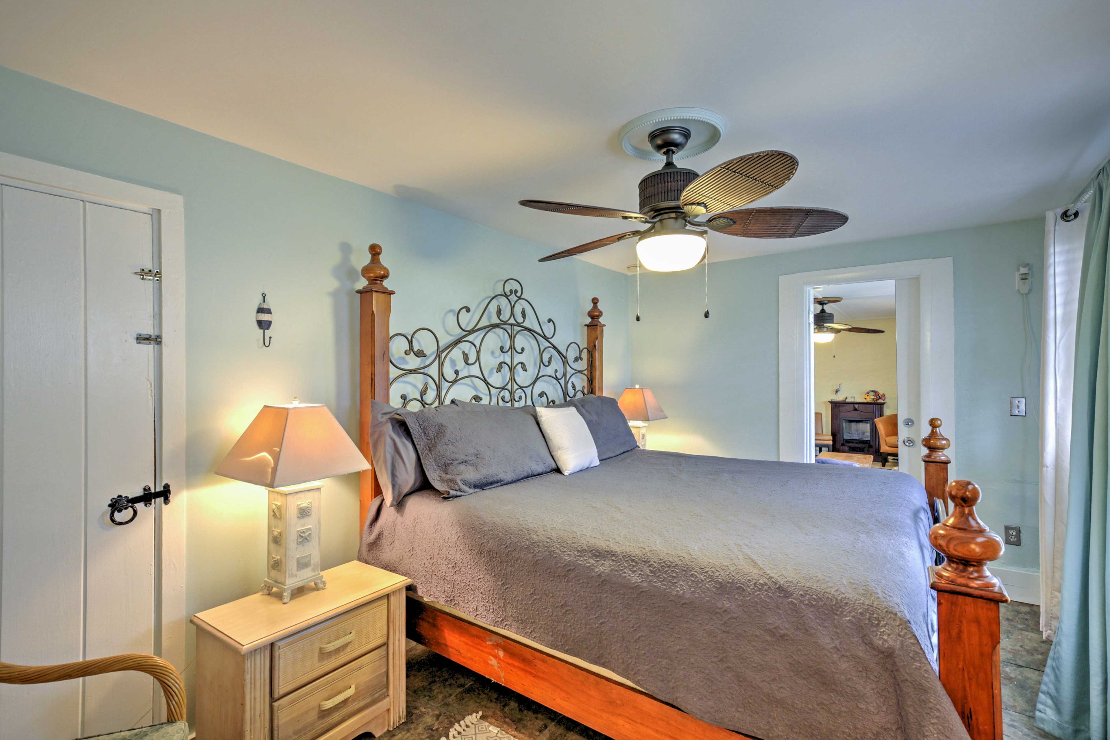 This comfortable king bed is perfect for 2.
